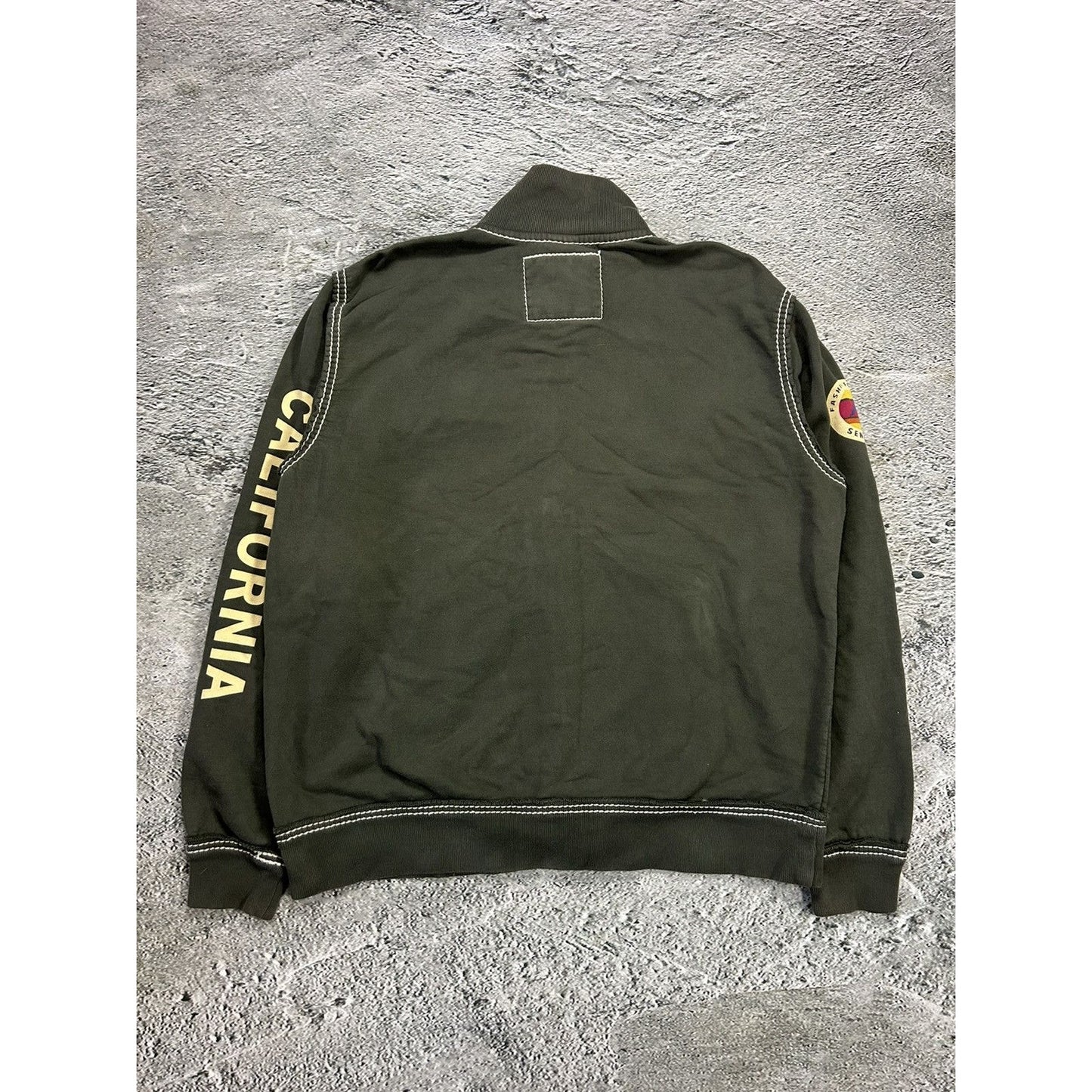 True Religion zip sweatshirt khaki big logo vintage