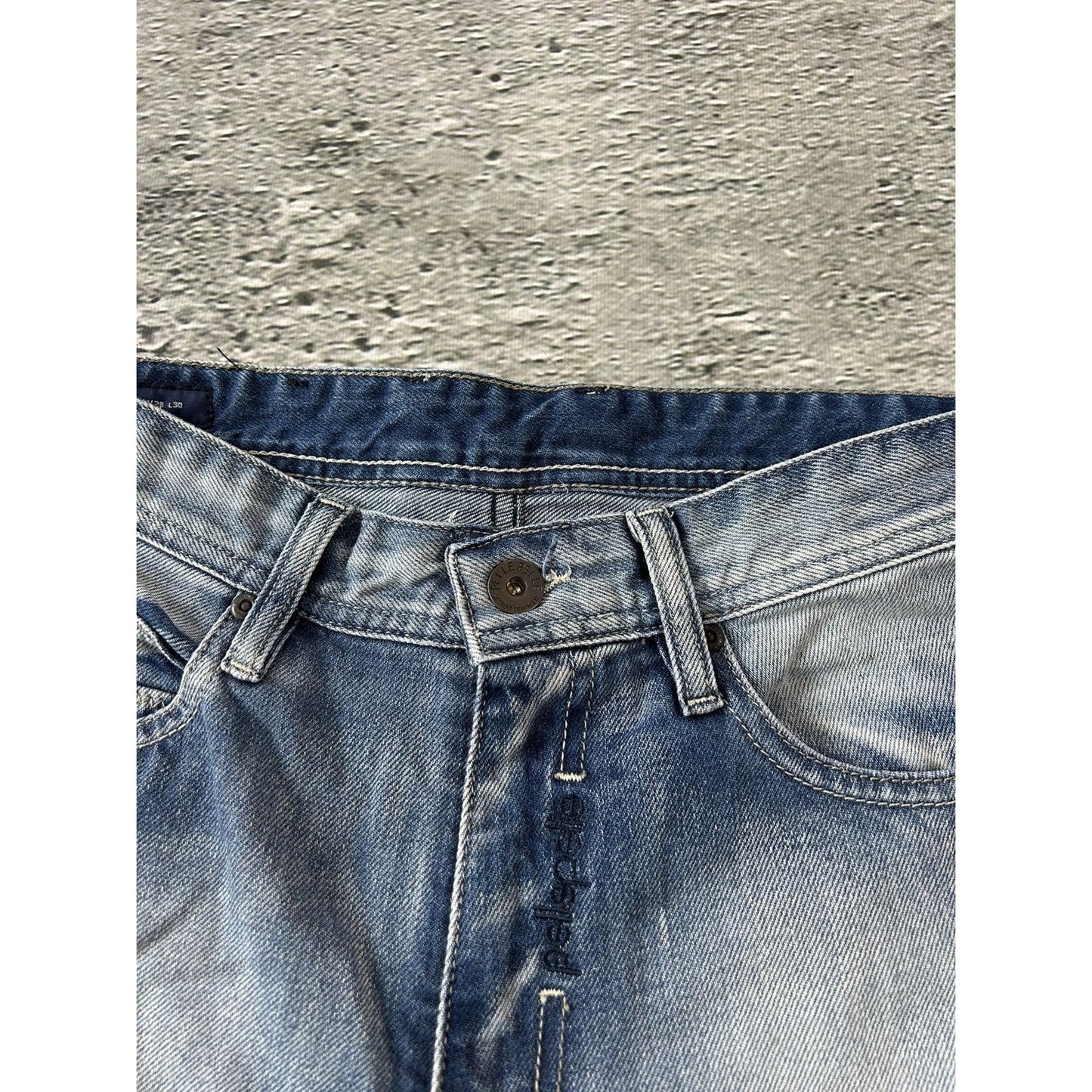Pelle Pelle vintage stone washed blue jeans Y2K baggy denim