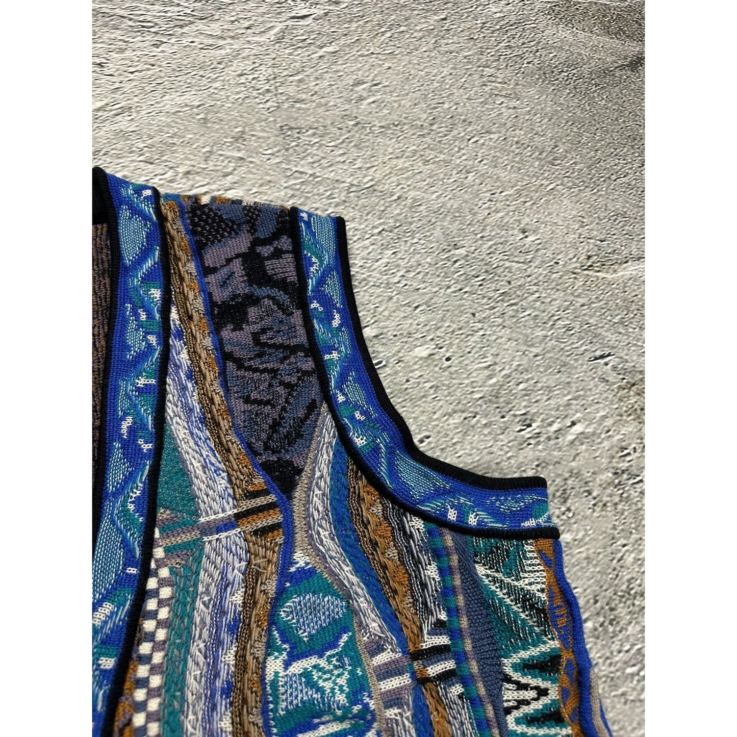 Modigliani sweater vintage blue cardigan button up vest