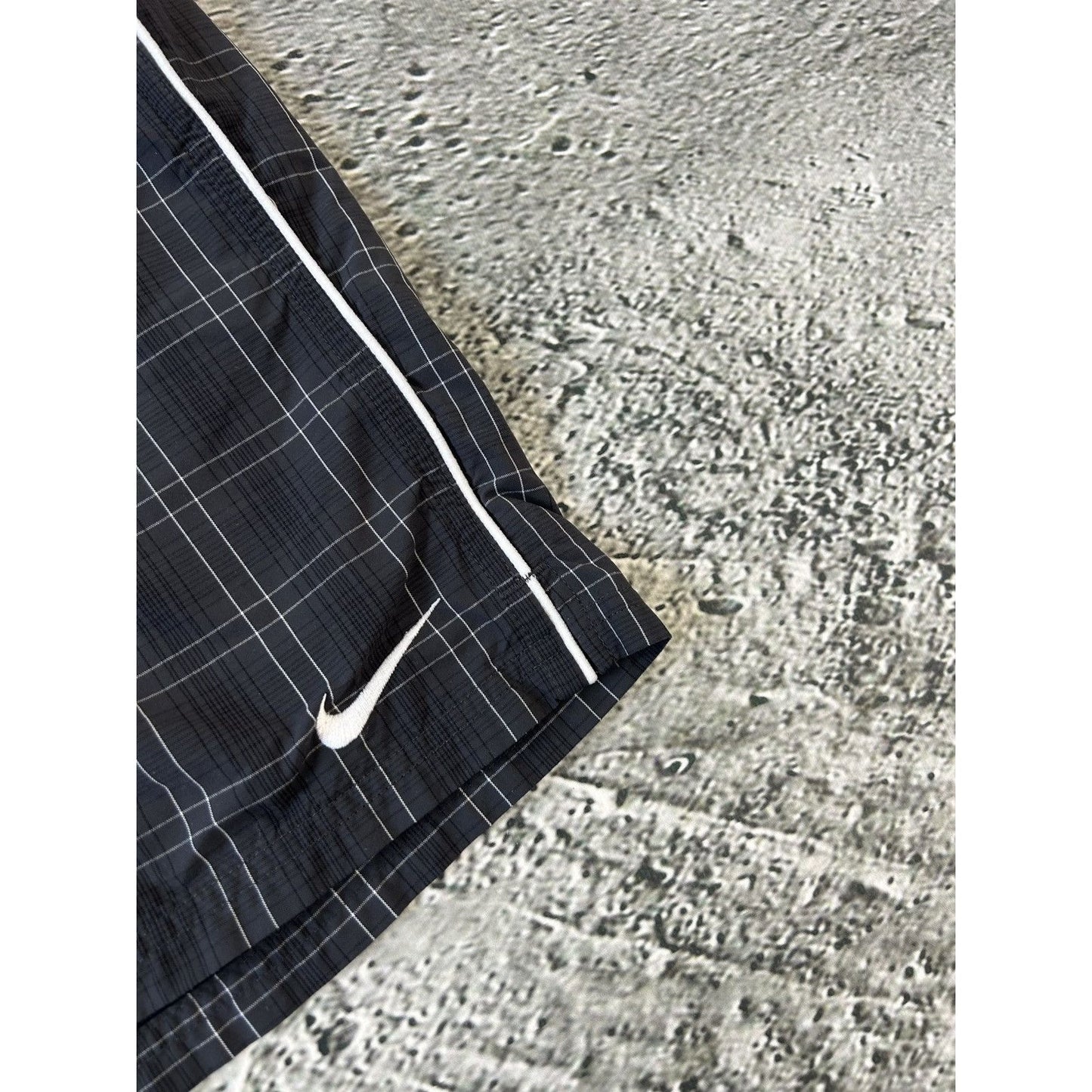 Nike vintage black shorts track pant small swoosh Y2K