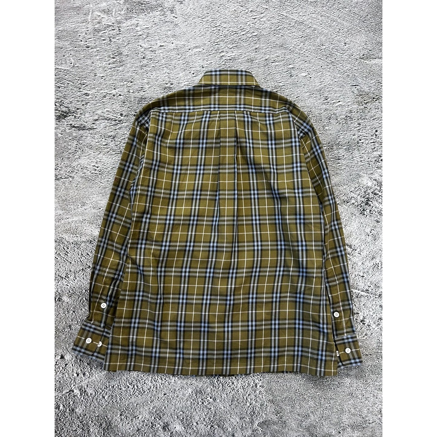 Burberry vintage shirt nova check green full print