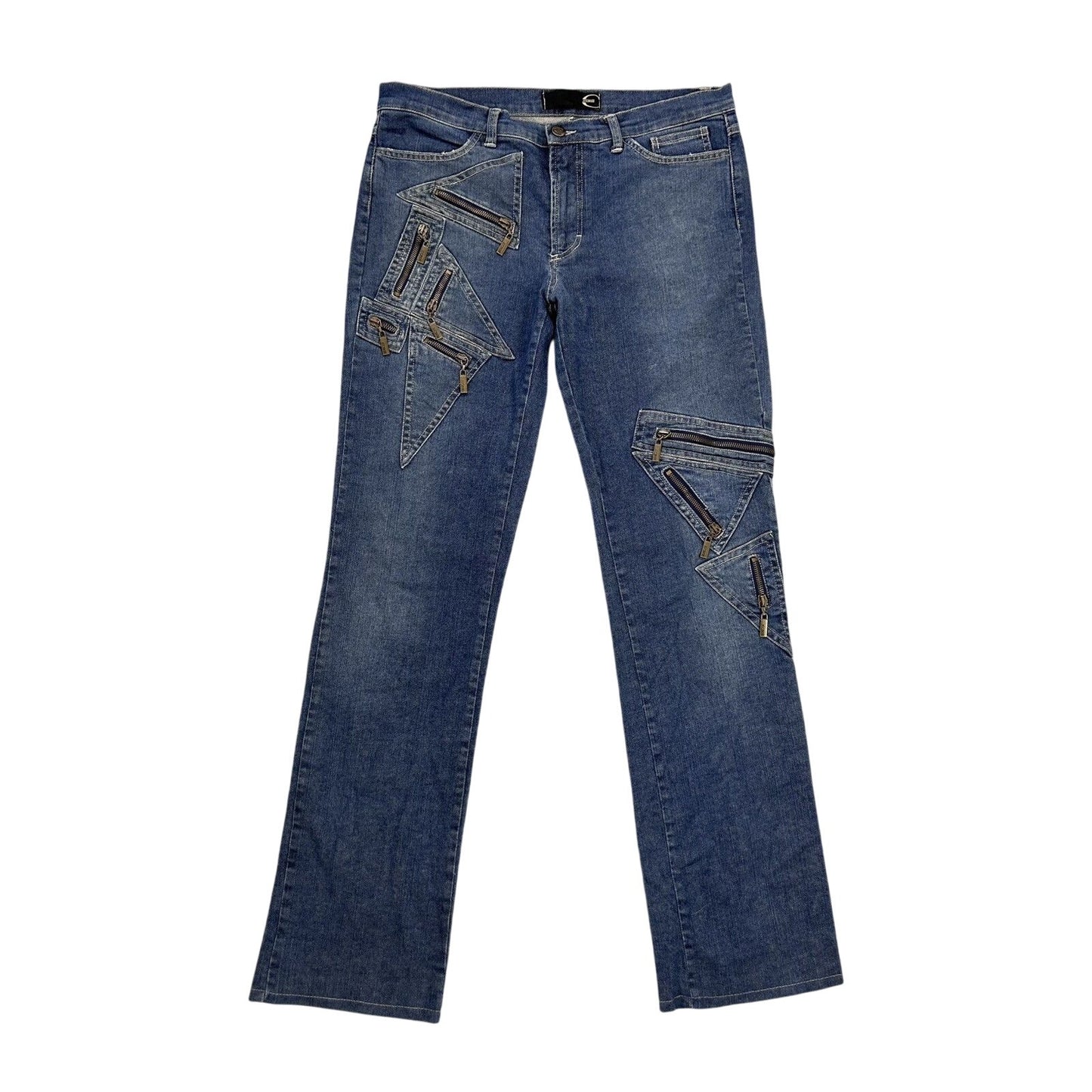 Just Cavalli Geometrical Zipper Pockets Jeans SS2005 Pants