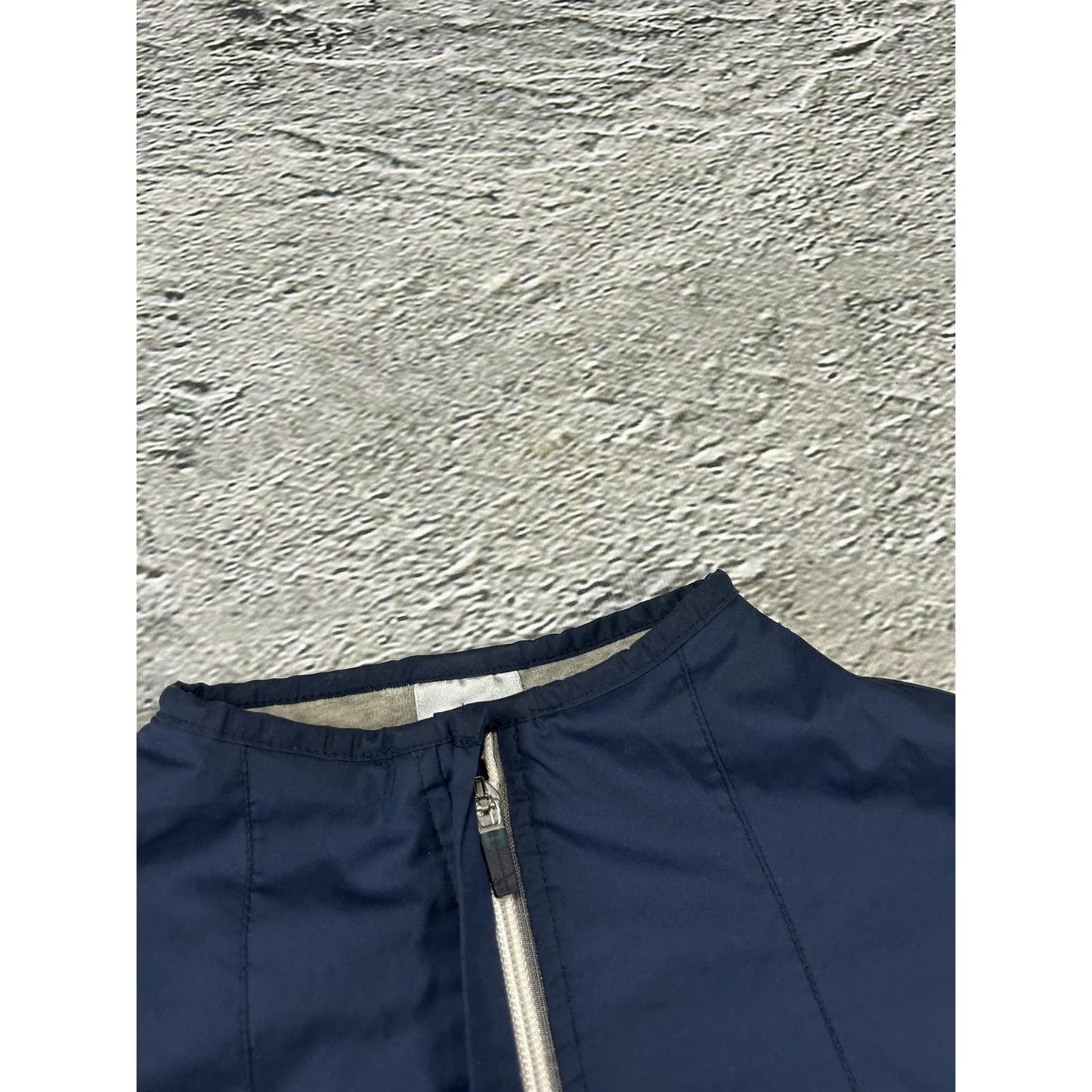 Nike Court track jacket nylon blue black vintage drill Y2K