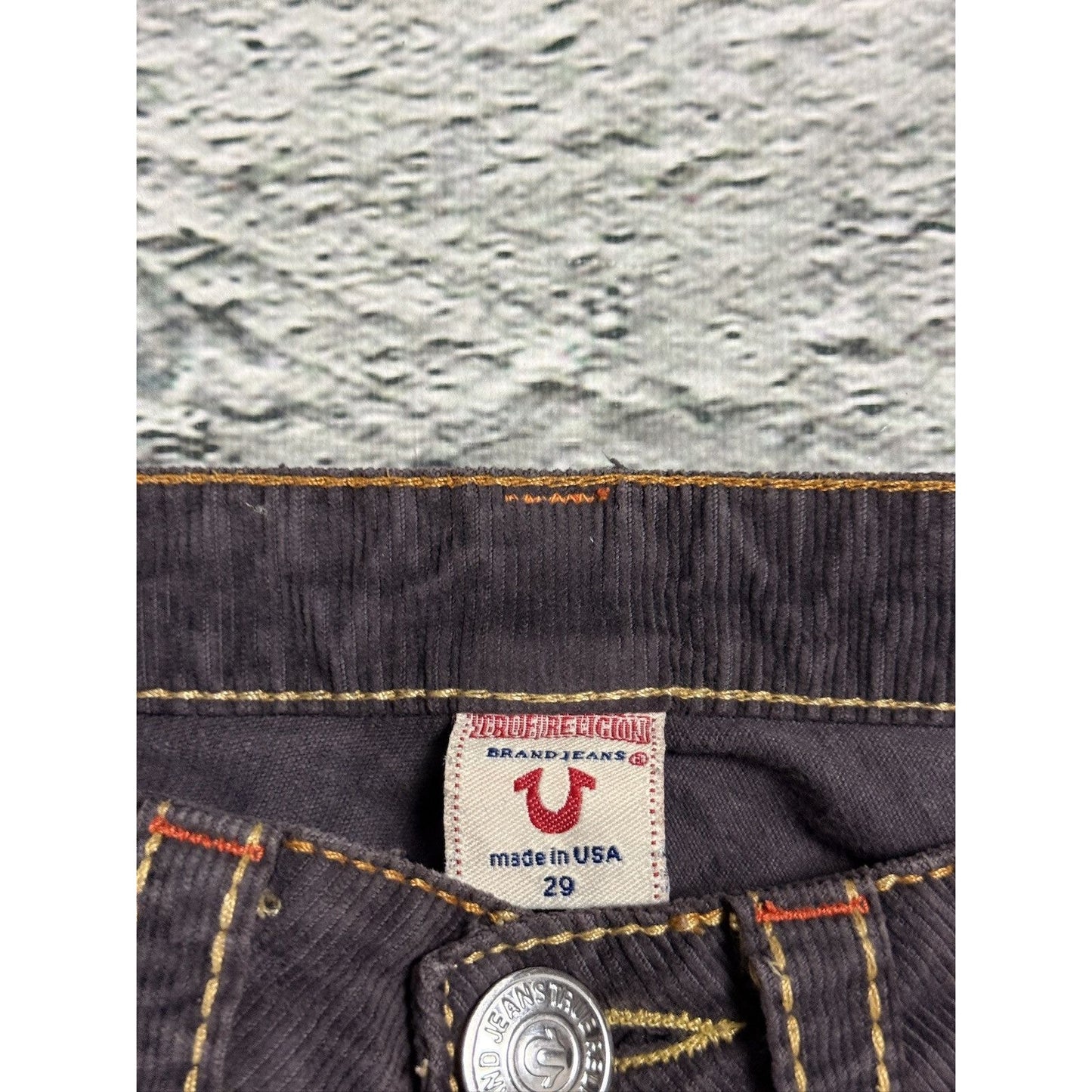 True Religion Billy Big T jeans cords corduroy pants flared