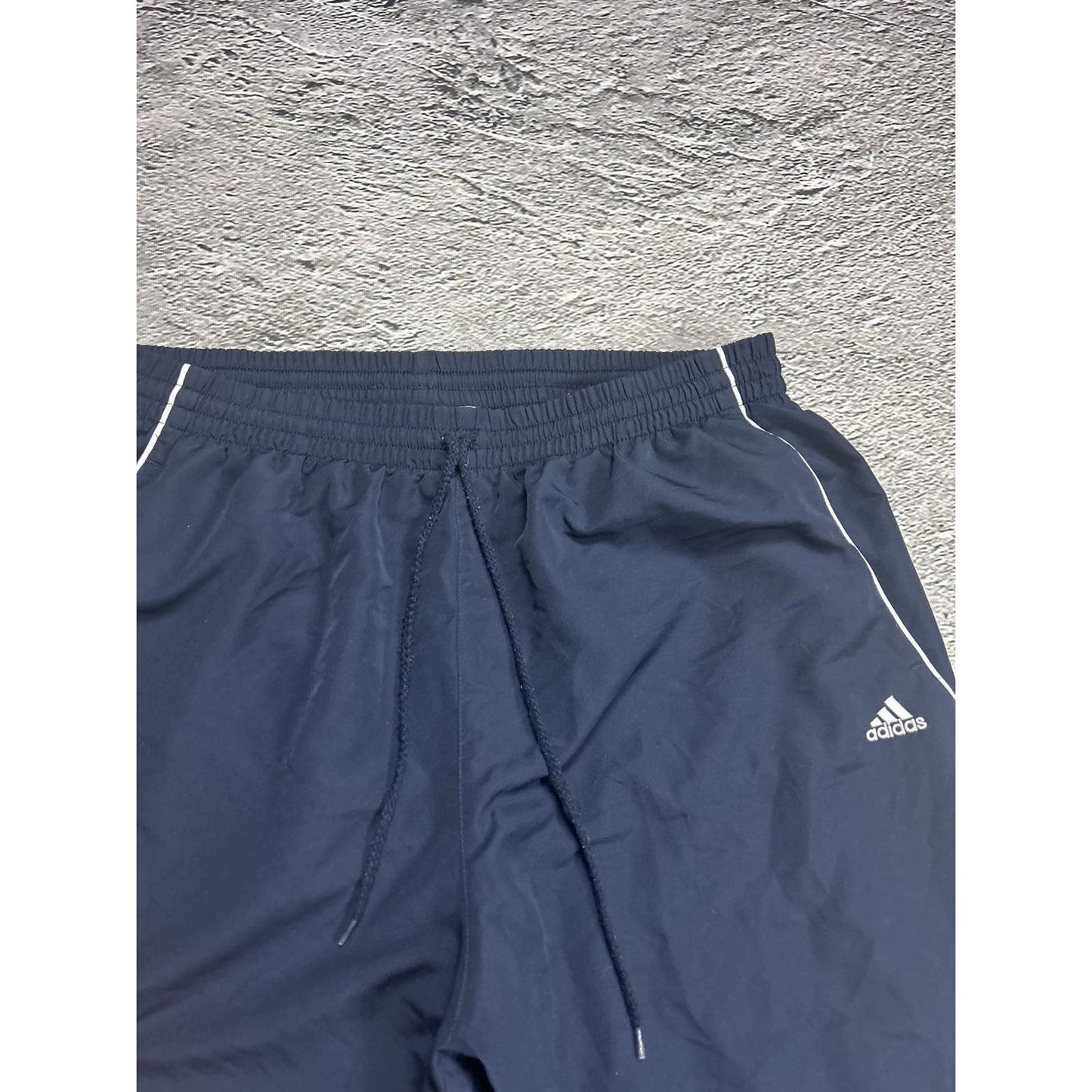 Adidas vintage navy nylon track pants baggy small logo 2000s