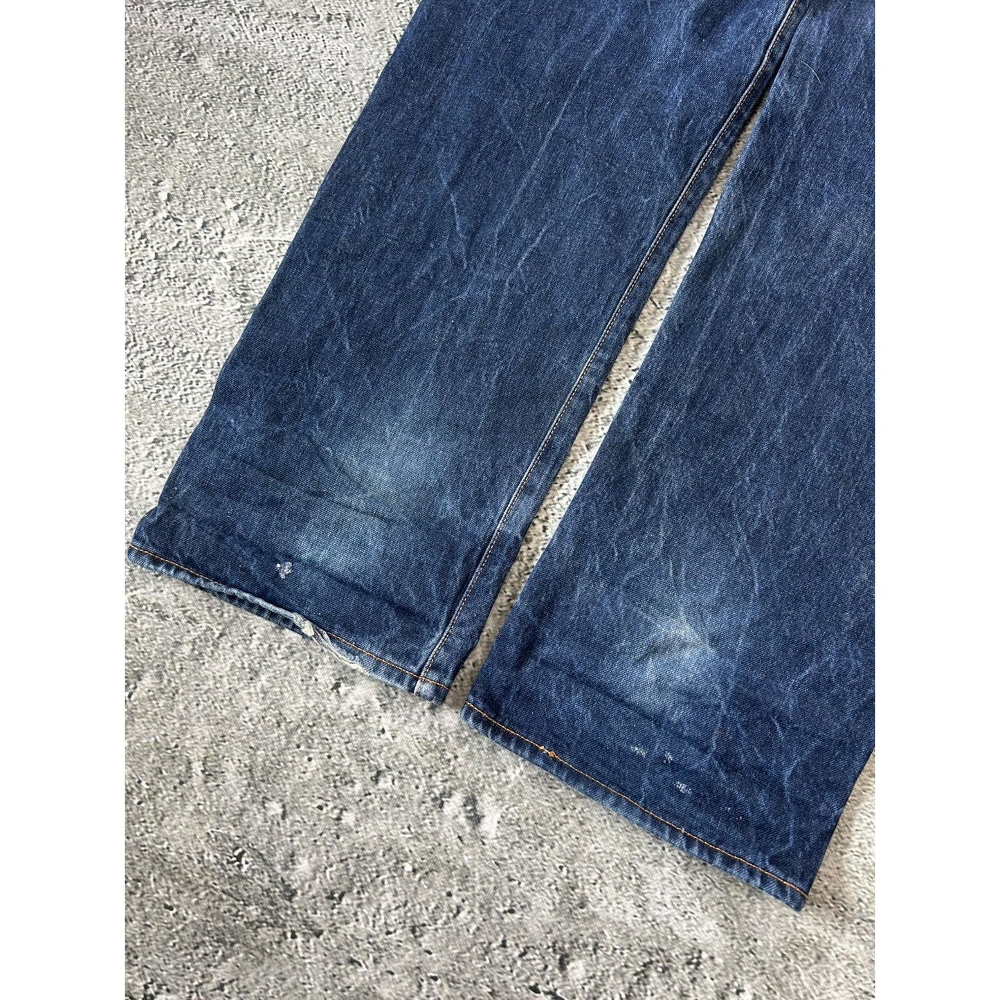 Evisu jeans One God Brand navy denim pants Y2K baggy
