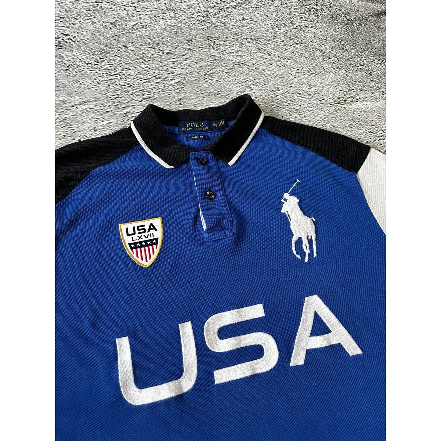 Chief Keef Polo Ralph Lauren vintage blue USA T-shirt big pony