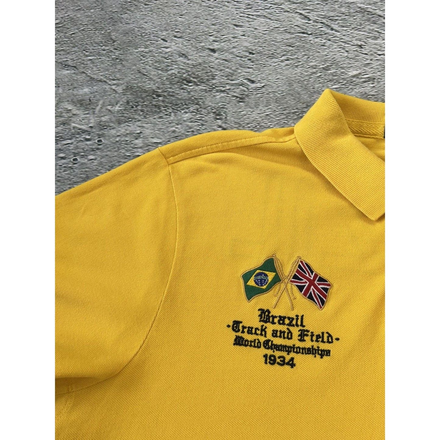 Chief Keef Polo Ralph Lauren vintage Brazil big pony yellow