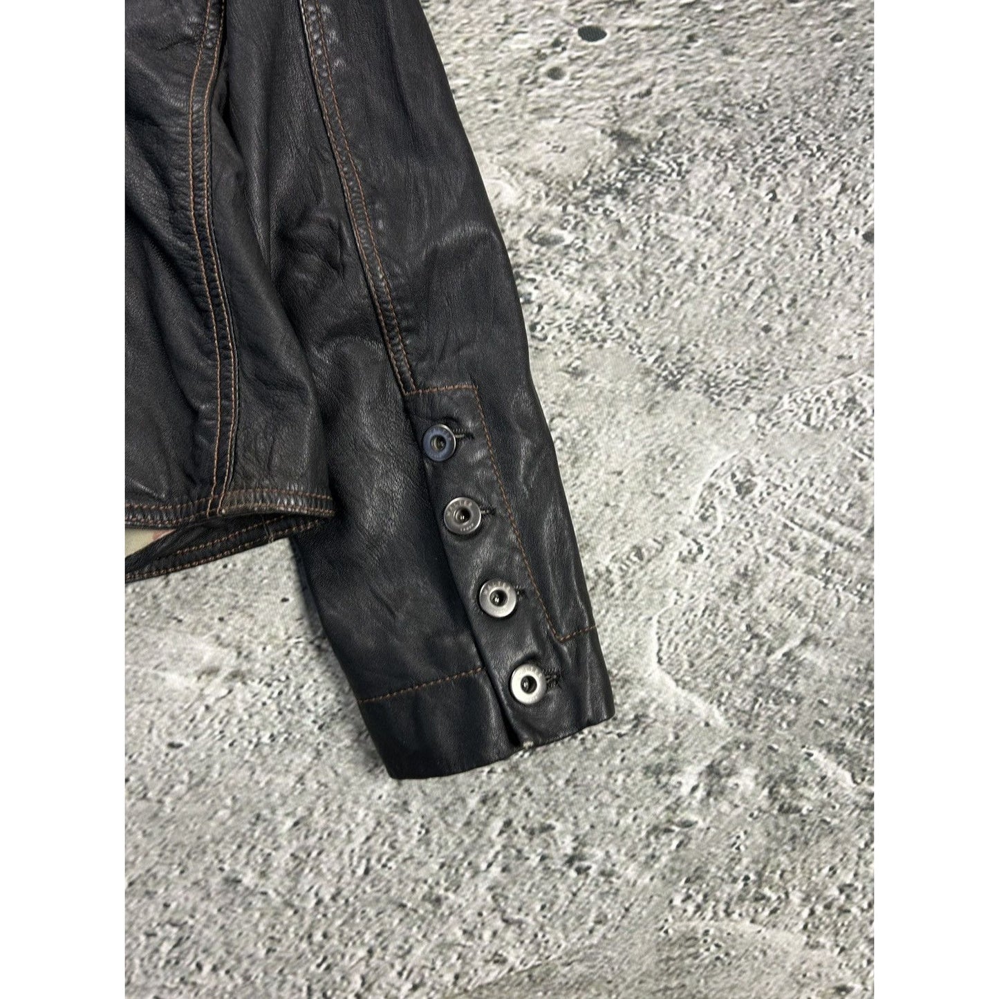 Vintage Leather Jacket Avant Garde Walter Leder Y2K