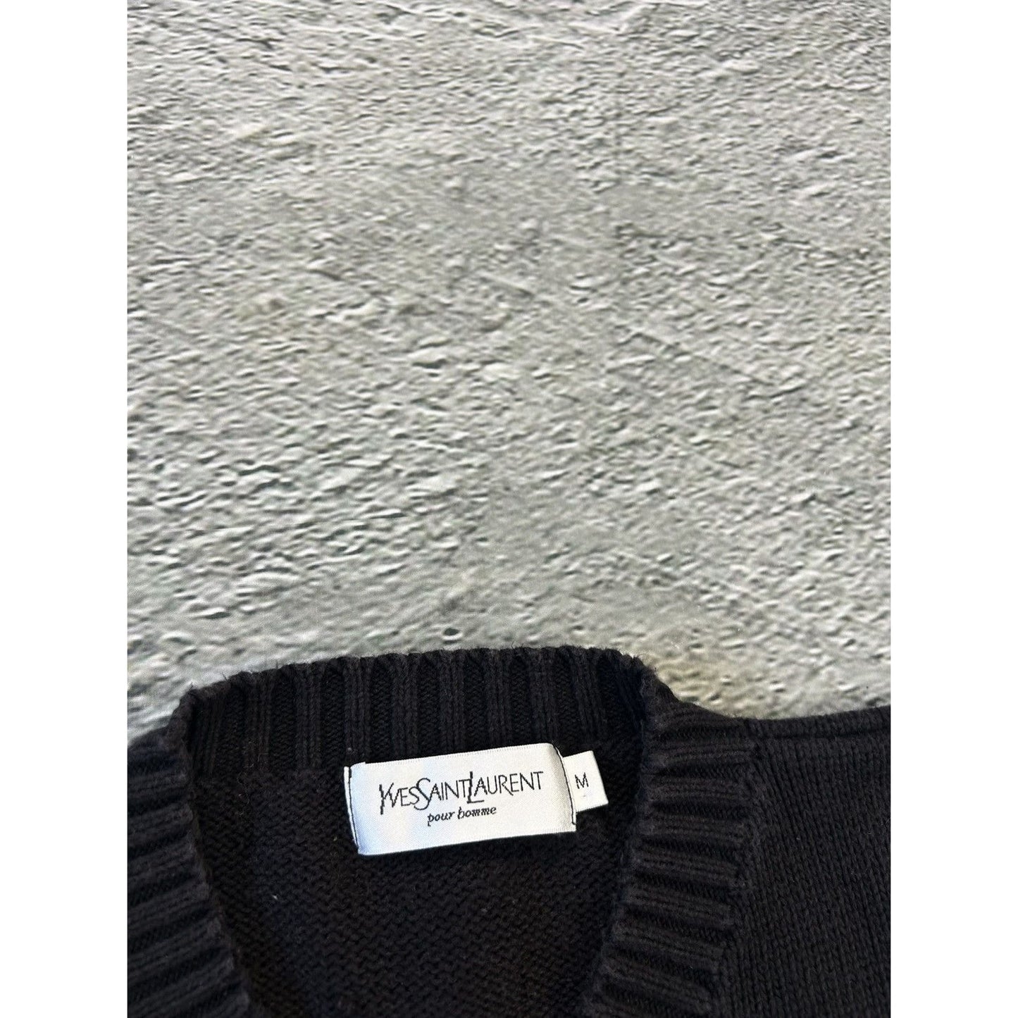 Saint Laurent Paris sweater big logo spellout jeans SLP YSL