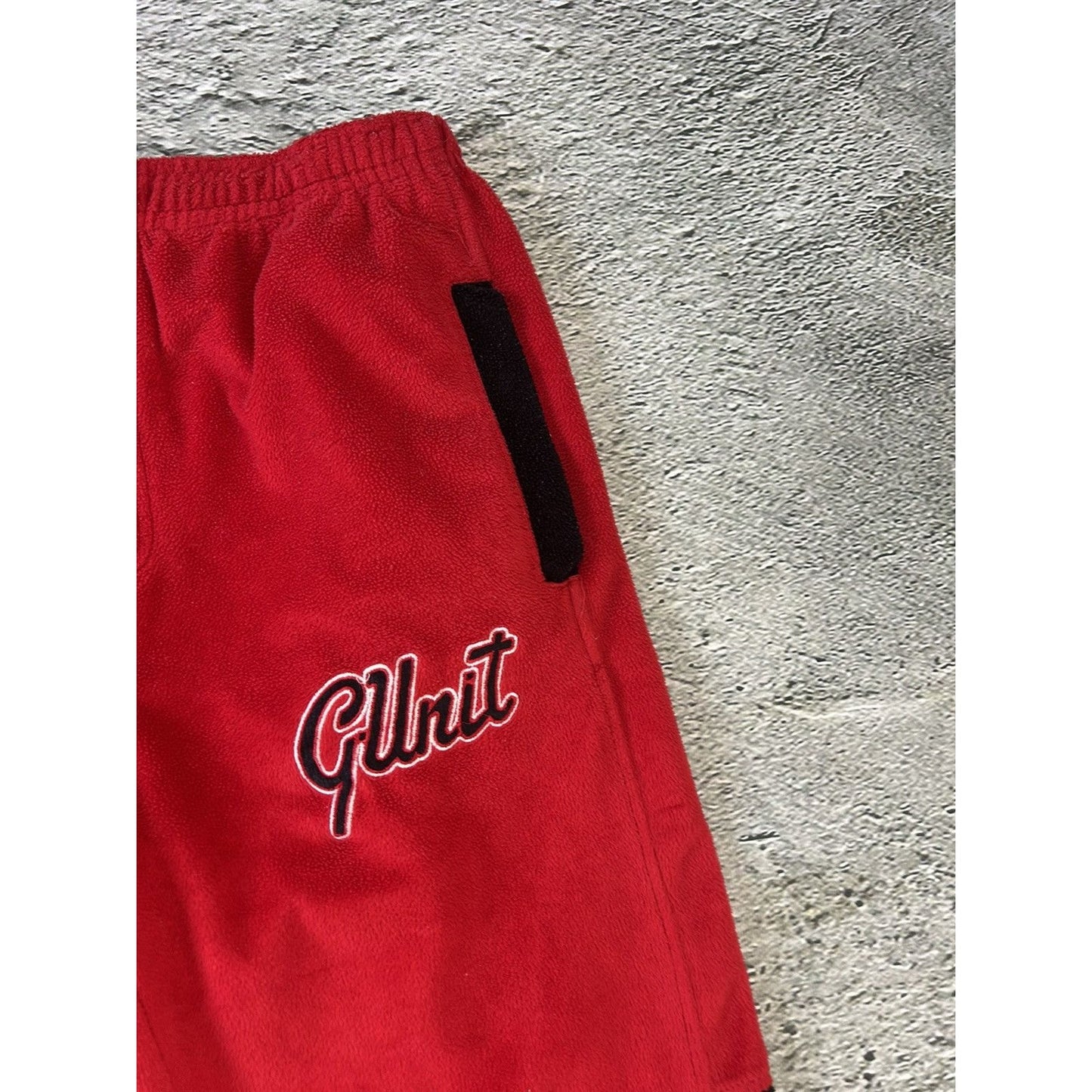 G Unit Track Suit red big logo vintage velour set 50 Cent
