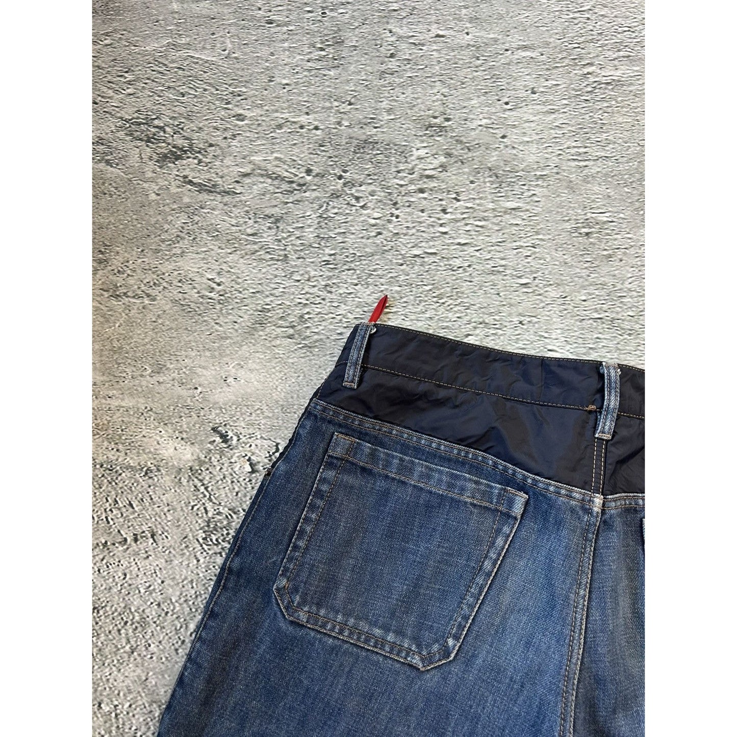 Prada Linea Rossa jeans red tab vintage straight denim pants