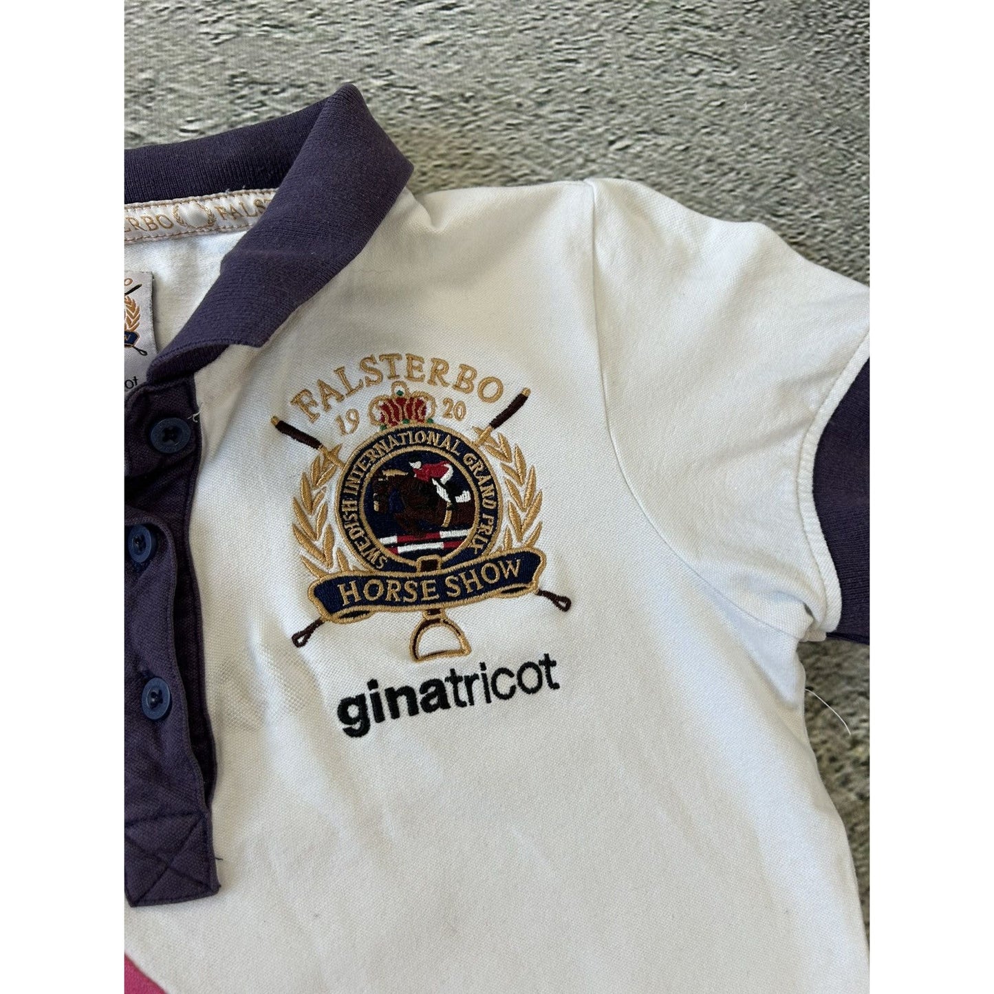 Chief Keef Polo white pink T-shirt Y2K Gina Tricot