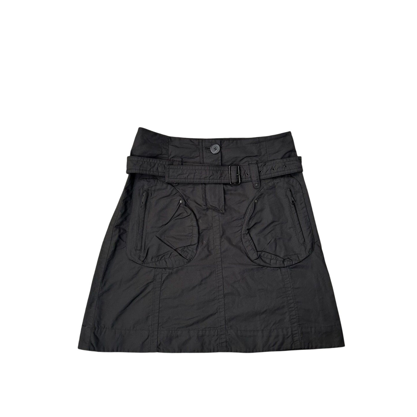 Japanese IKKS black skirt cargo multi pocket