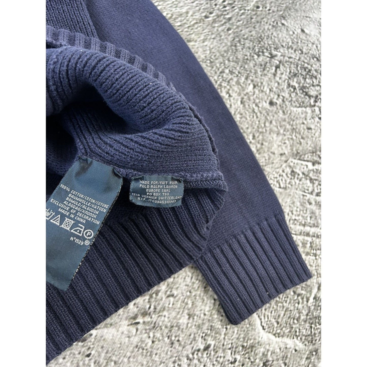 New York Polo Ralph Lauren zip sweater navy knit cardigan