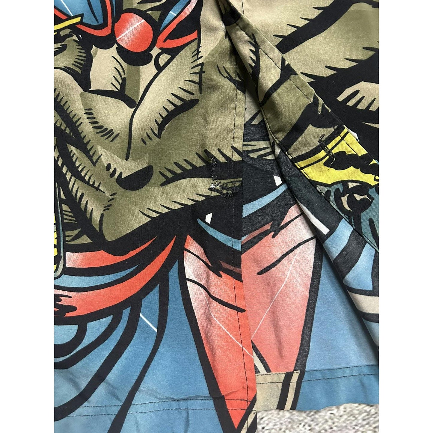 90s Pelle Pelle vintage full print samurai shirt button up