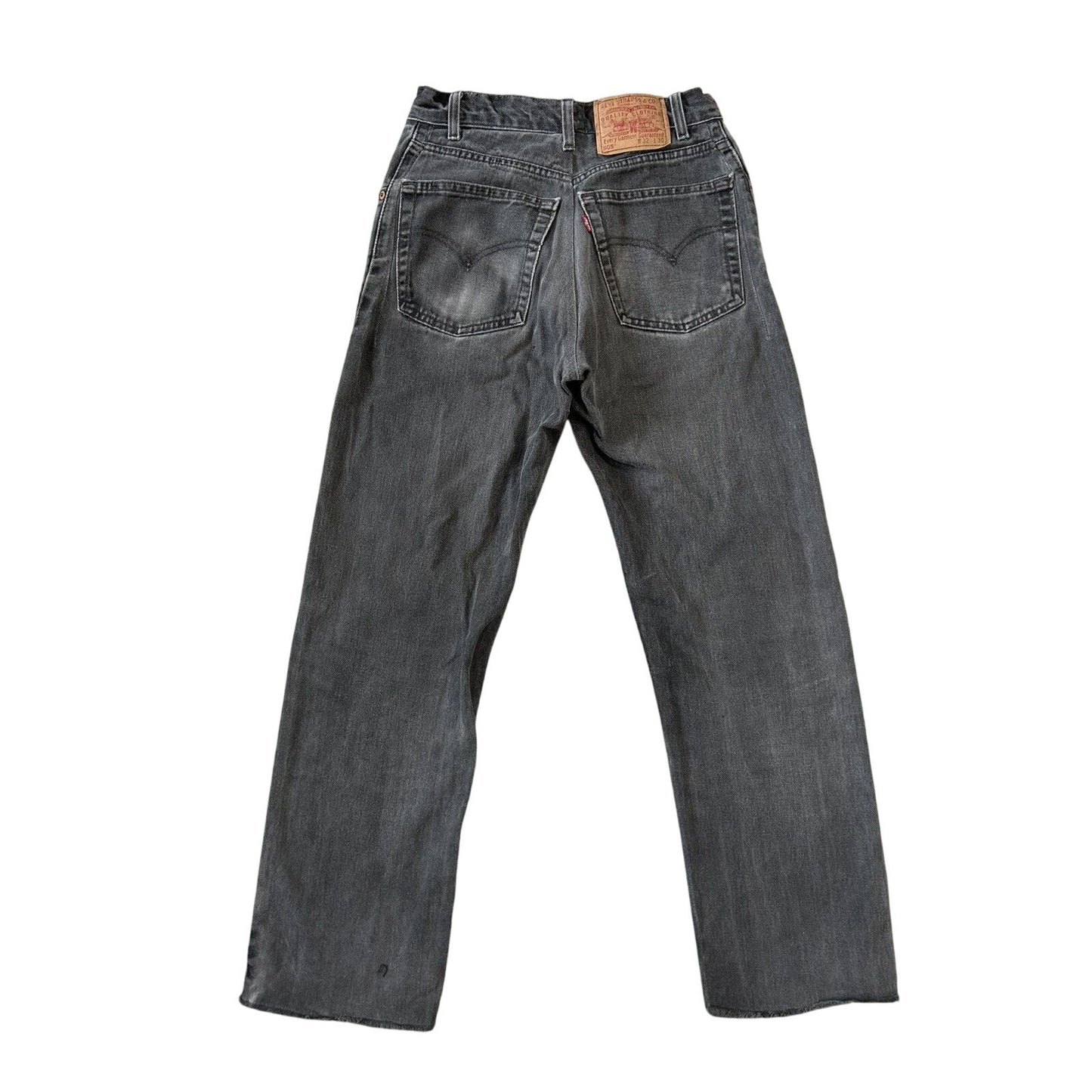 90s Levi’s 505 vintage washed black jeans made in USA denim