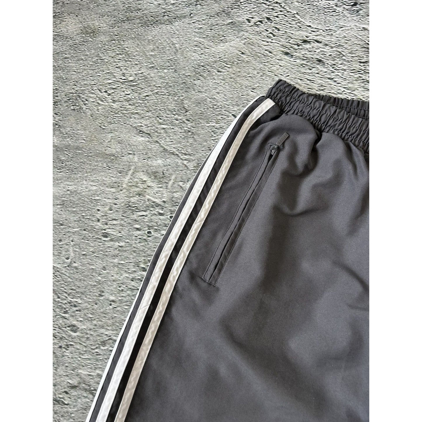 Adidas track suit vintage grey nylon track pants drill