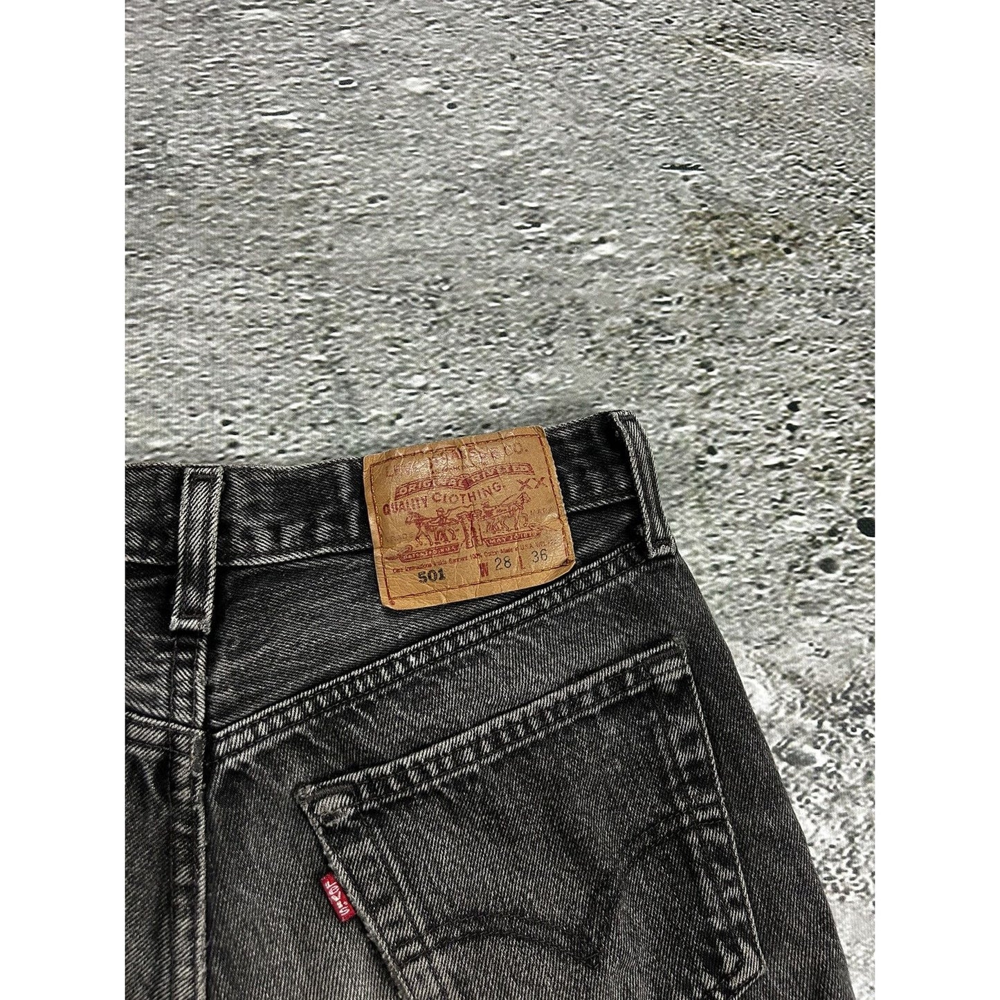 Levi’s vintage denim shorts black made in USA 90s