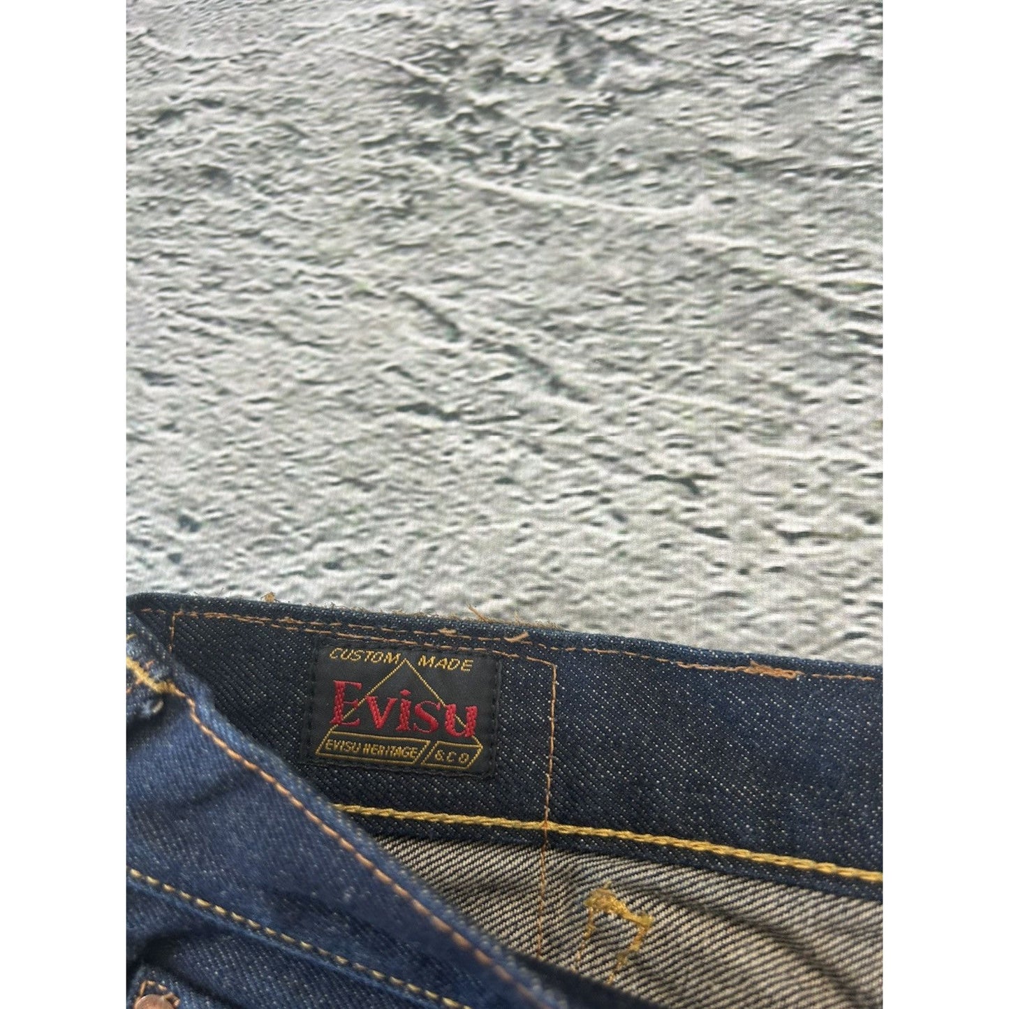 Evisu multipocket jeans front logo rare sample black