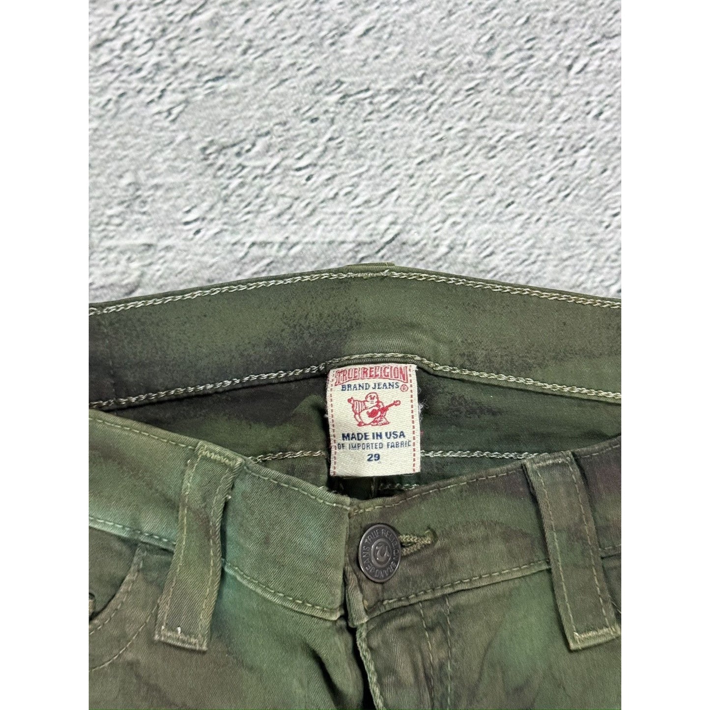 True Religion vintage camo jeans slim Casey skinny