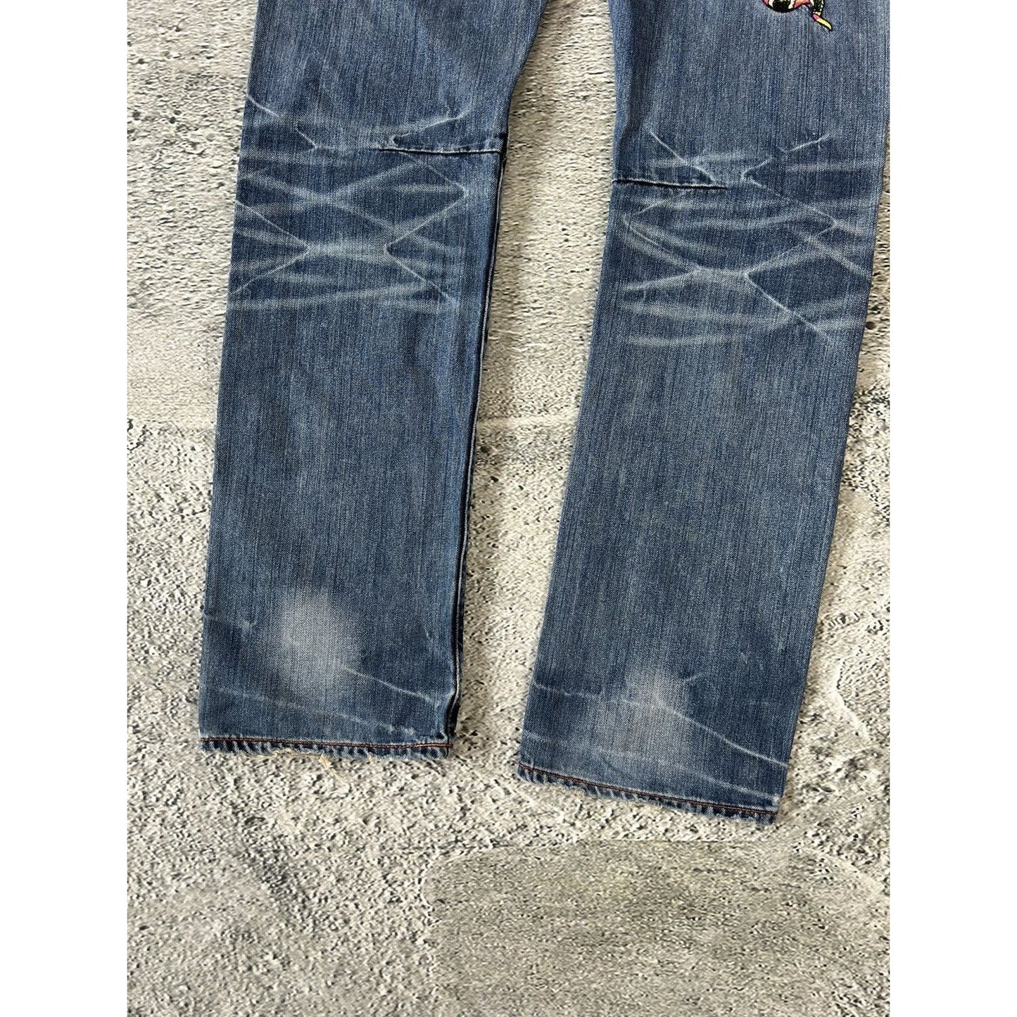 Ed Hardy Christian Audigier vintage jeans big logo pants