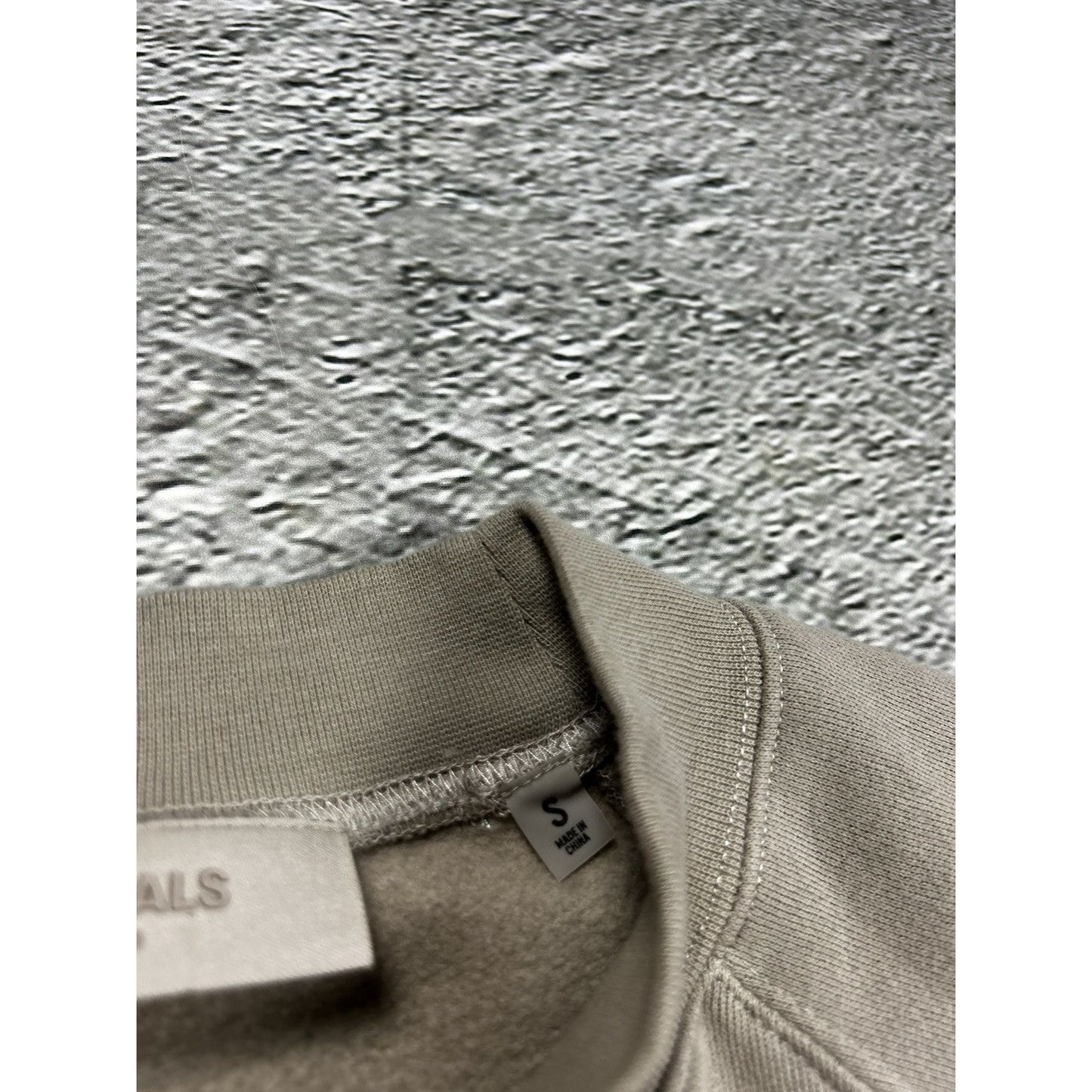 Fear of God Essentials FOG beige sweatshirt