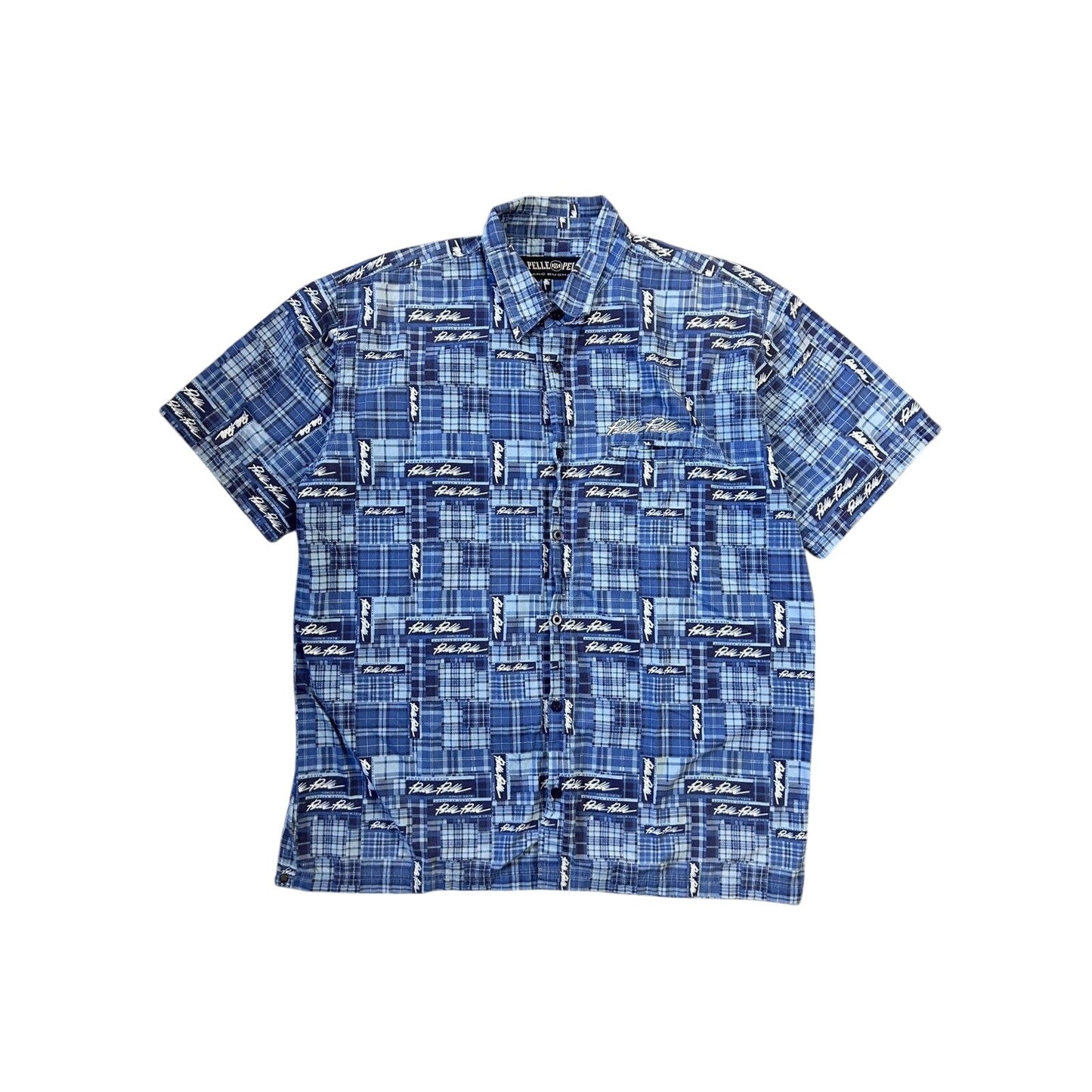 Pelle Pelle shirt vintagr full print button up blue