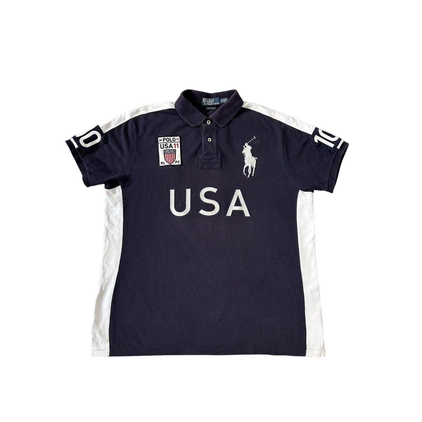 Chief Keef Polo Ralph Lauren USA vintage shirt navy blue