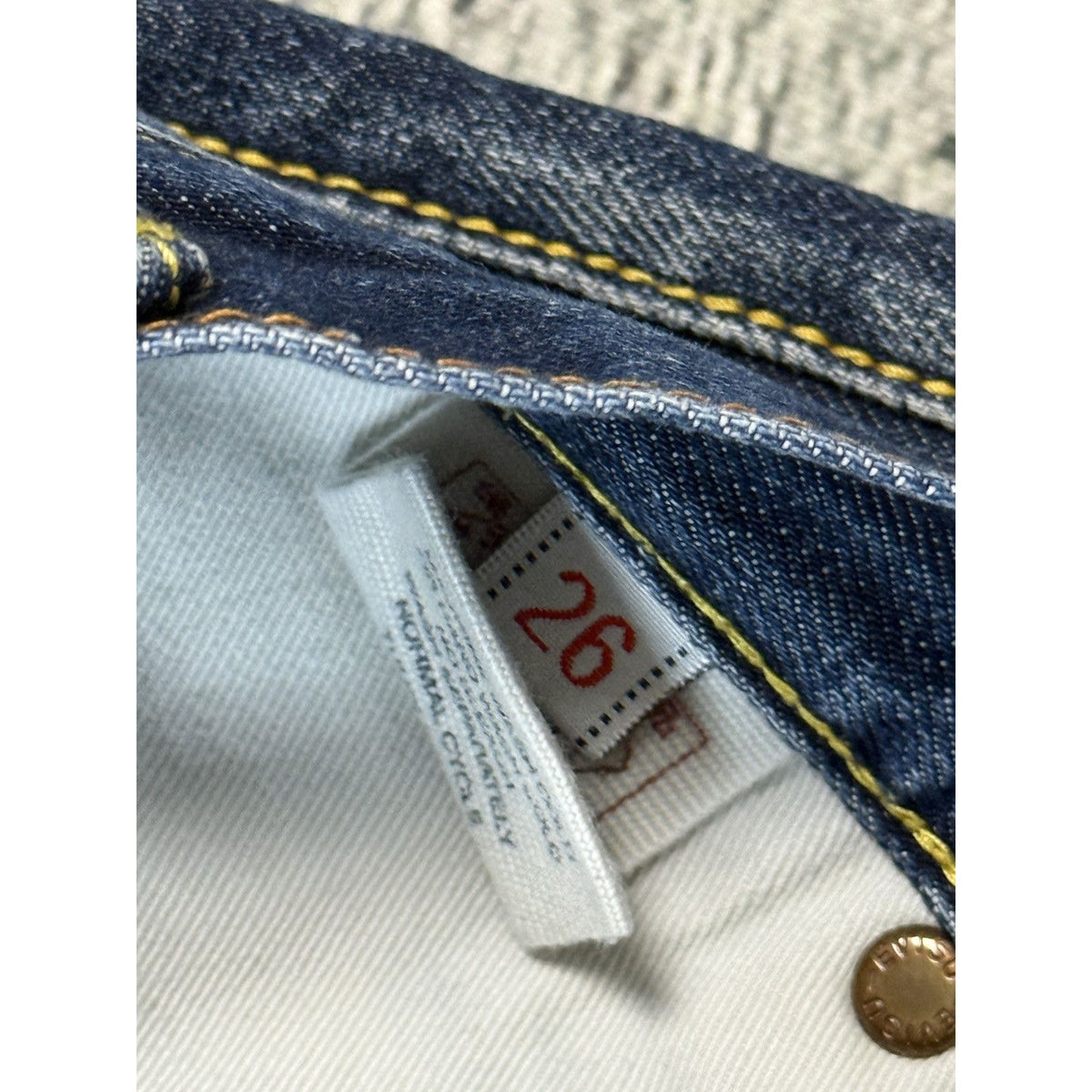 Evisu jeans daicock big logo vintage pink washed