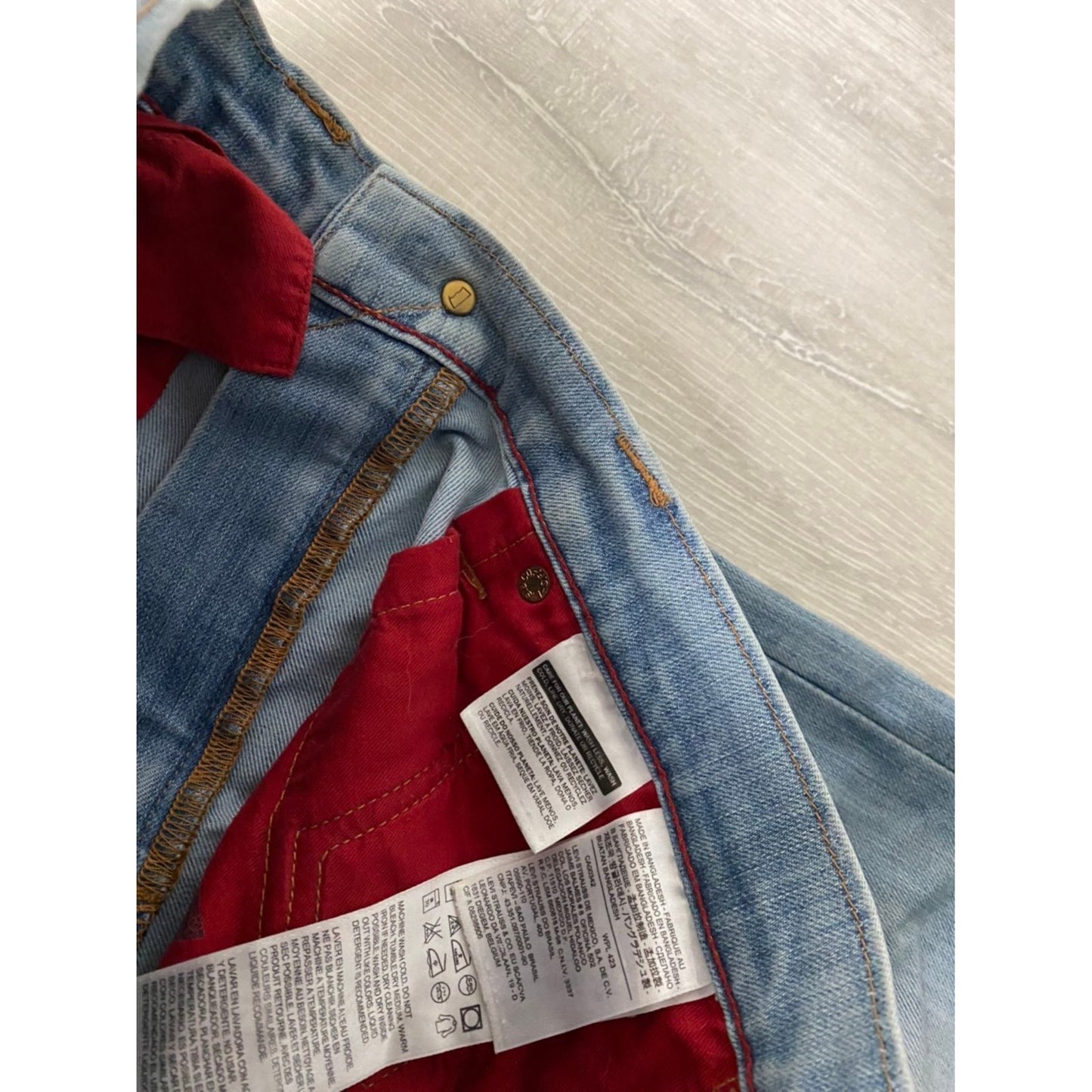 Levi’s 513 vintage baby blue jeans black tab denim pants