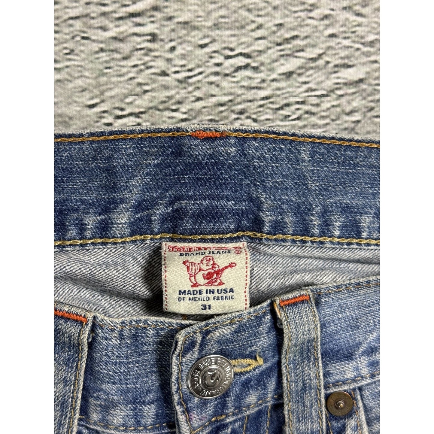 True Religion jeans vintage denim pants blue distressed