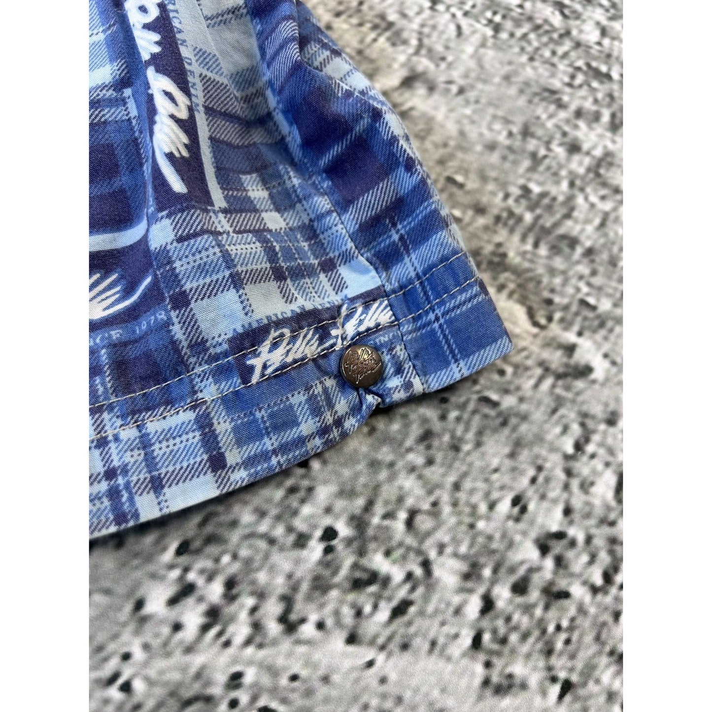 Pelle Pelle shirt vintagr full print button up blue