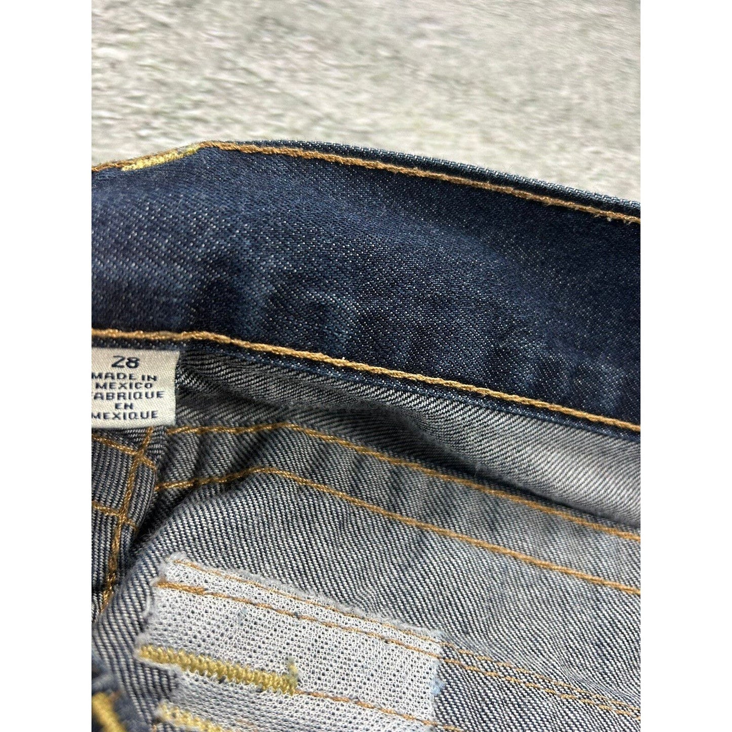 True Religion vintage jeans navy contrast stitching Y2K