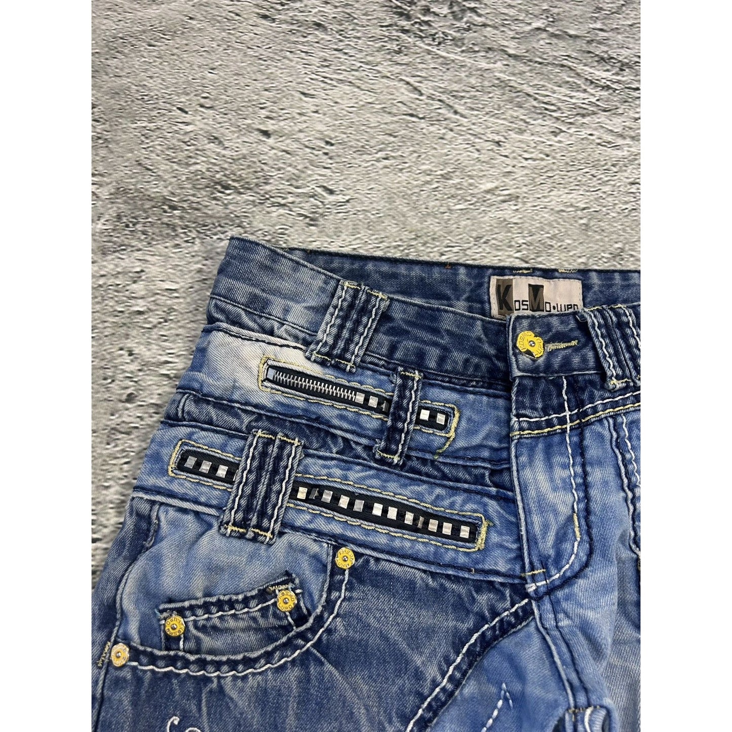 Japanese Brand Kosmo Lupo jeans big logo Vintage Swag Y2K