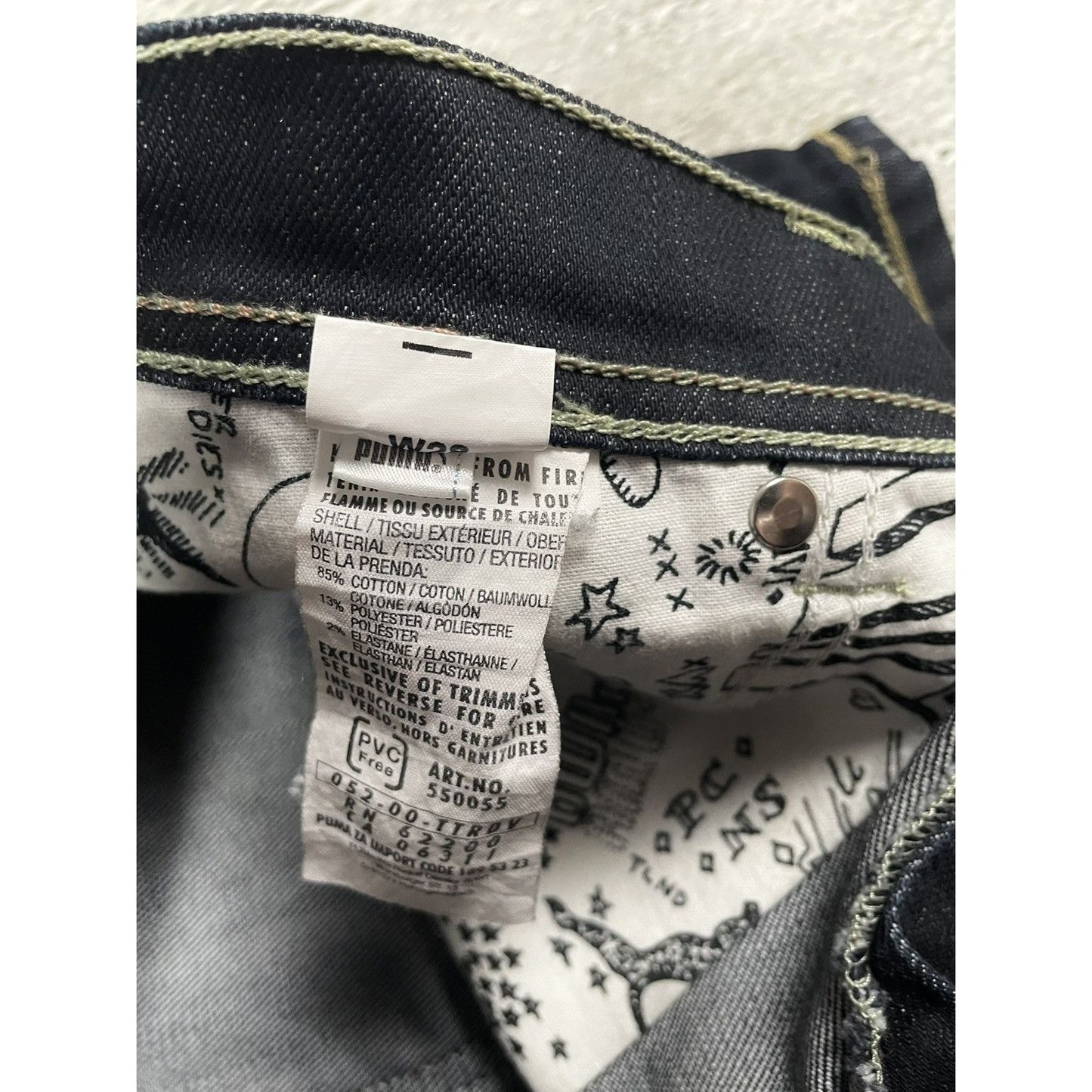 Evisu x Puma vintage navy skirt black seagulls Y2K