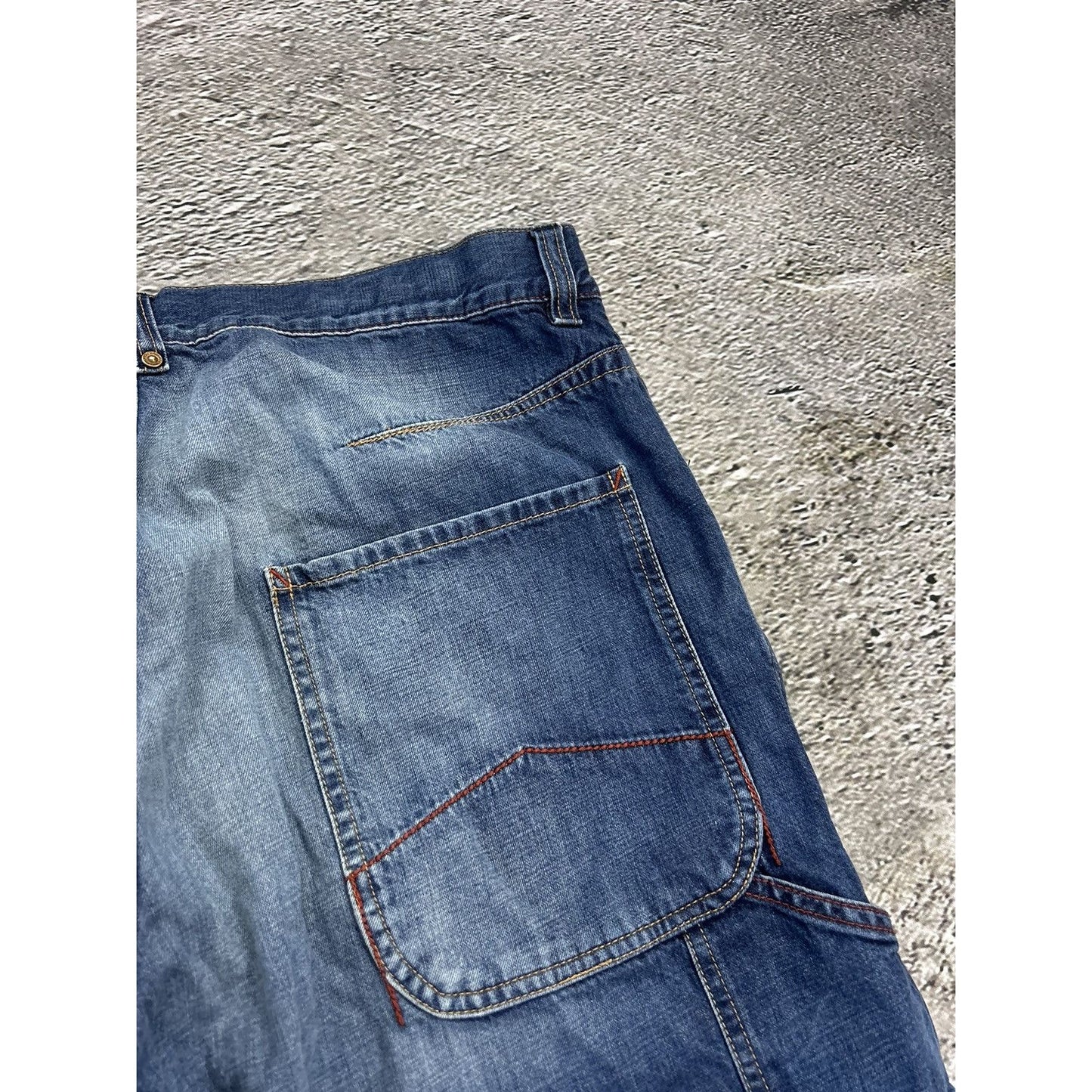 Marlboro Jorts vintage baggy Y2K navy denim cargo shorts