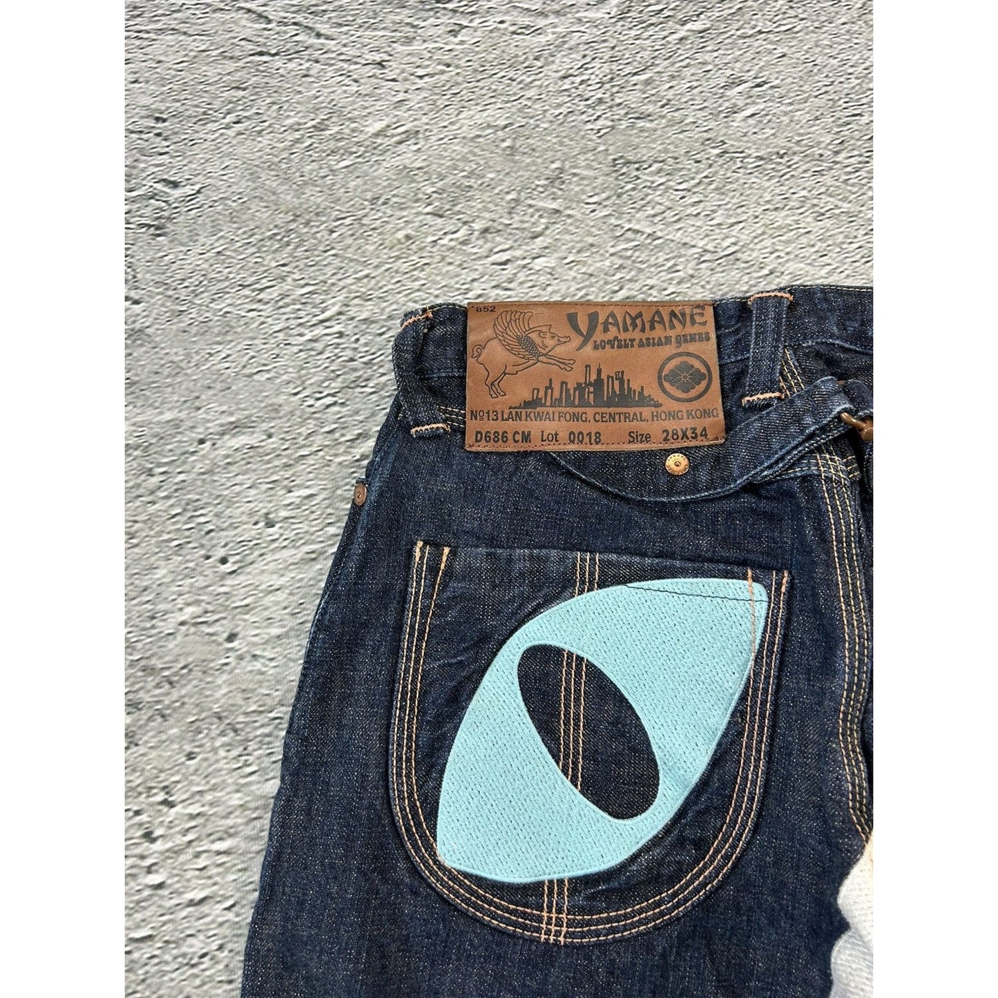Evisu Yamane face jeans vintage selvedge denim Japan RARE