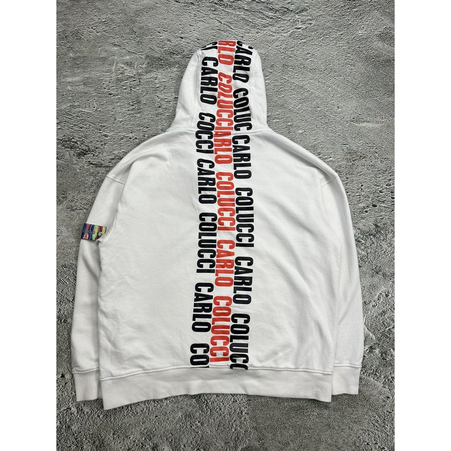 Carlo Colucci Hoodie White Multicolor Pandalucci