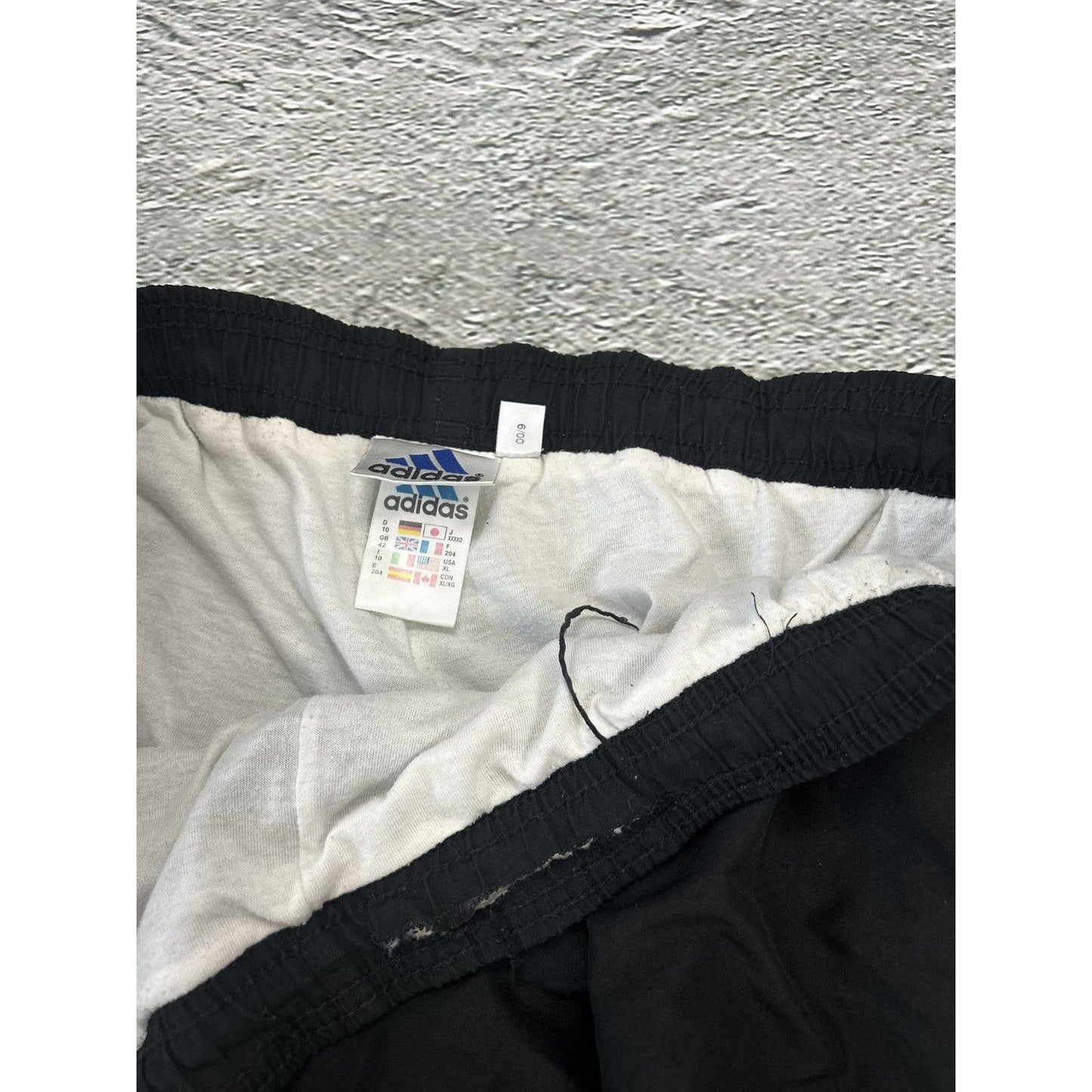 Adidas vintage black nylon track pants small logo 2000s