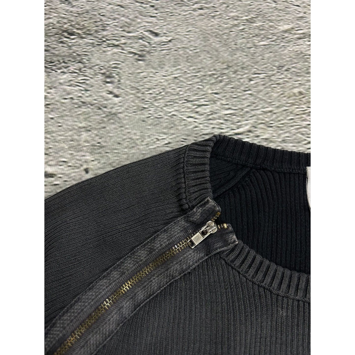 Armani Exchange grey T-shirt with zippers opium swag Y2K AX
