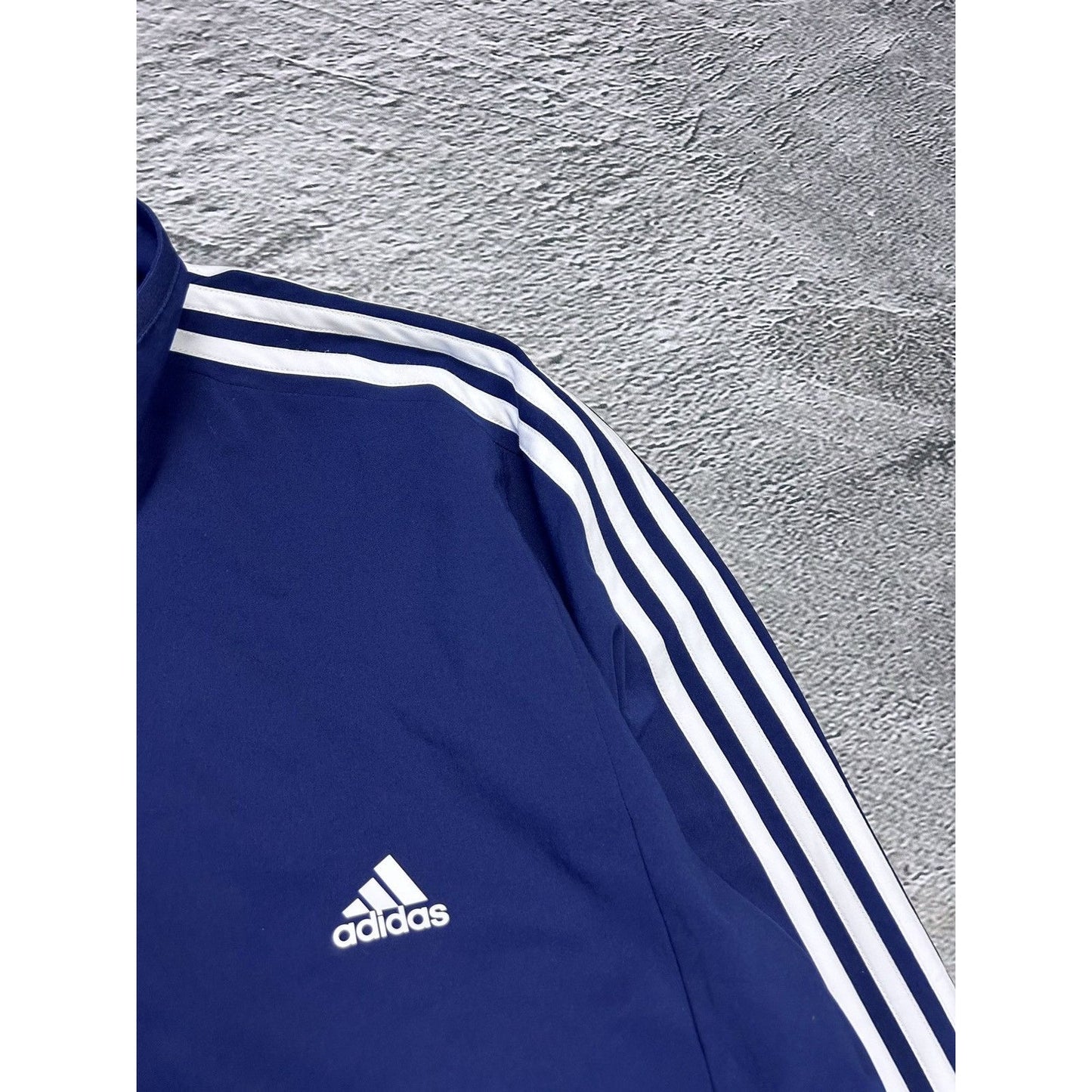 Adidas track suit vintage navy blue nylon track pants drill