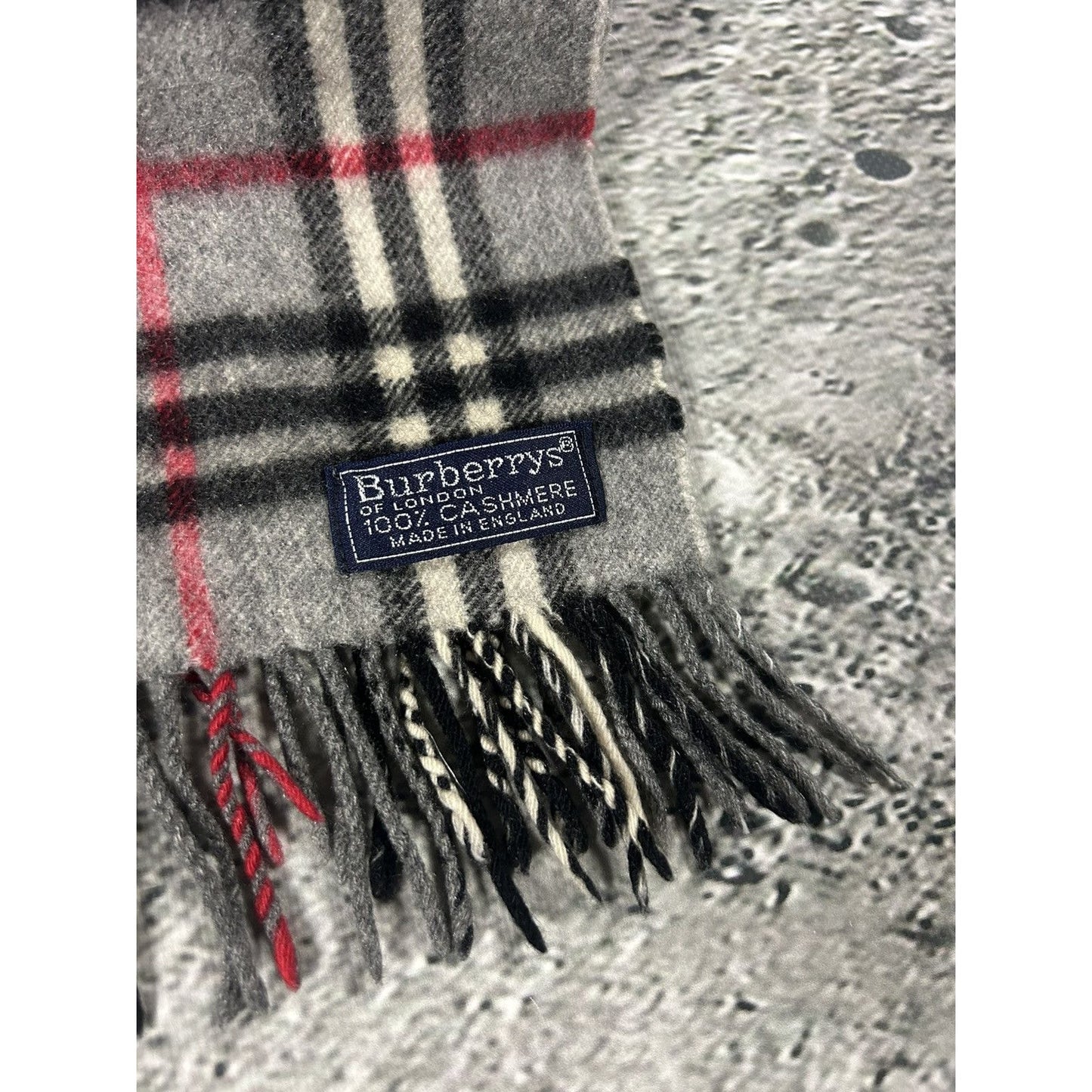 Burberry scarf cashmere grey nova check rare