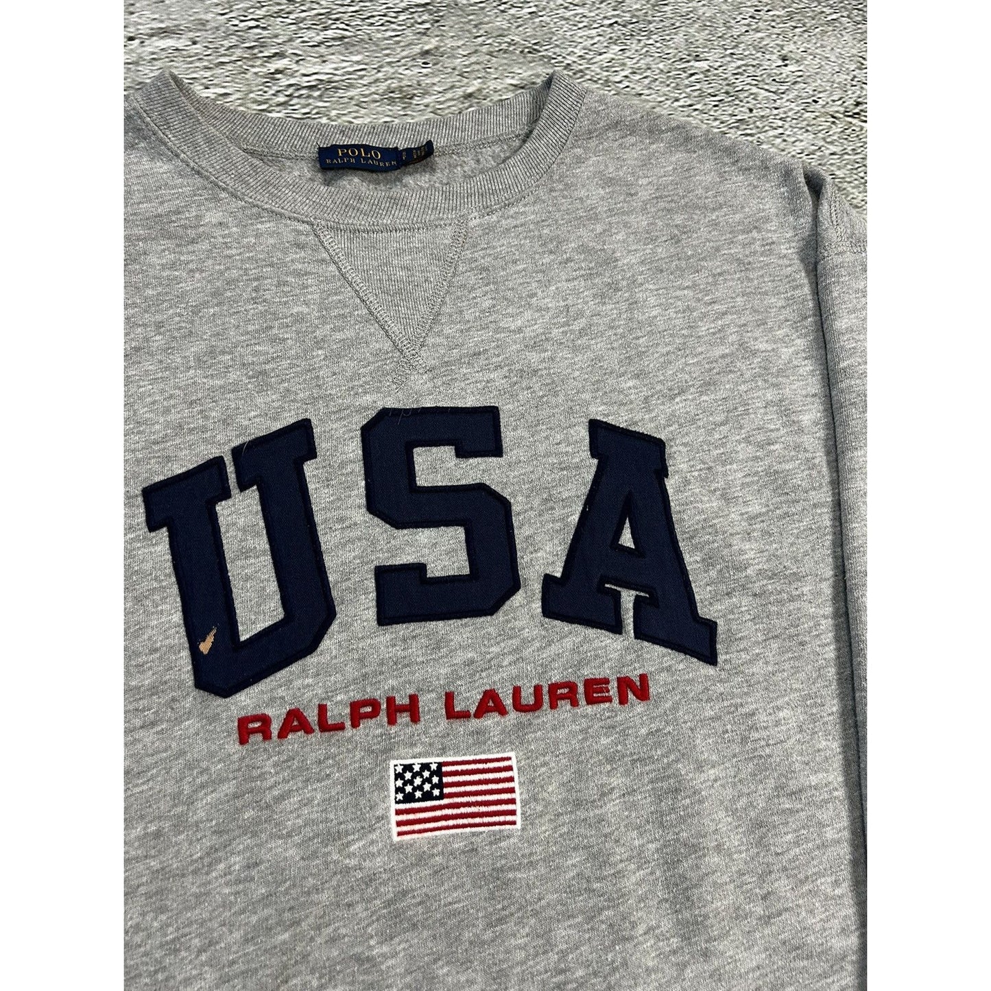 Chief Keef Polo Ralph Lauren sweatshirt grey USA big logo