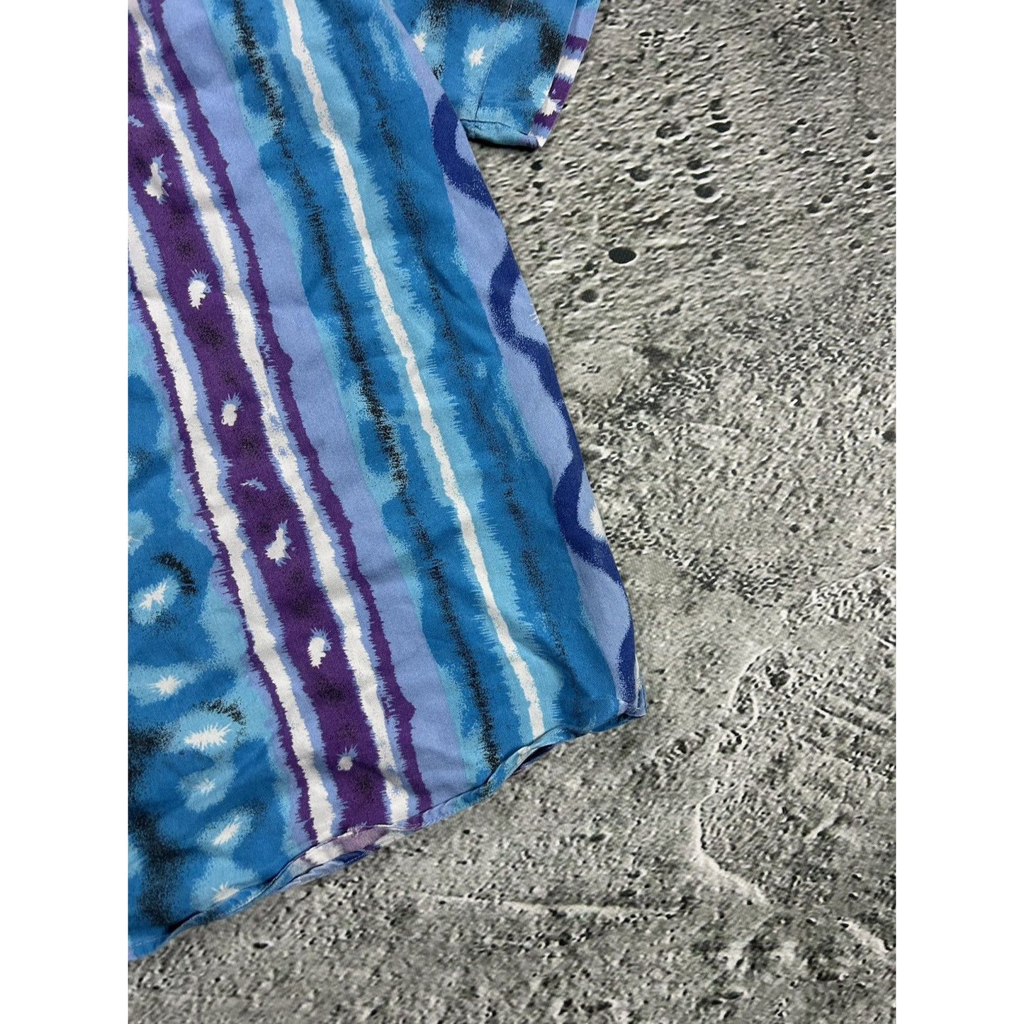 Hawaiian Shirt abstract vintage blue purple