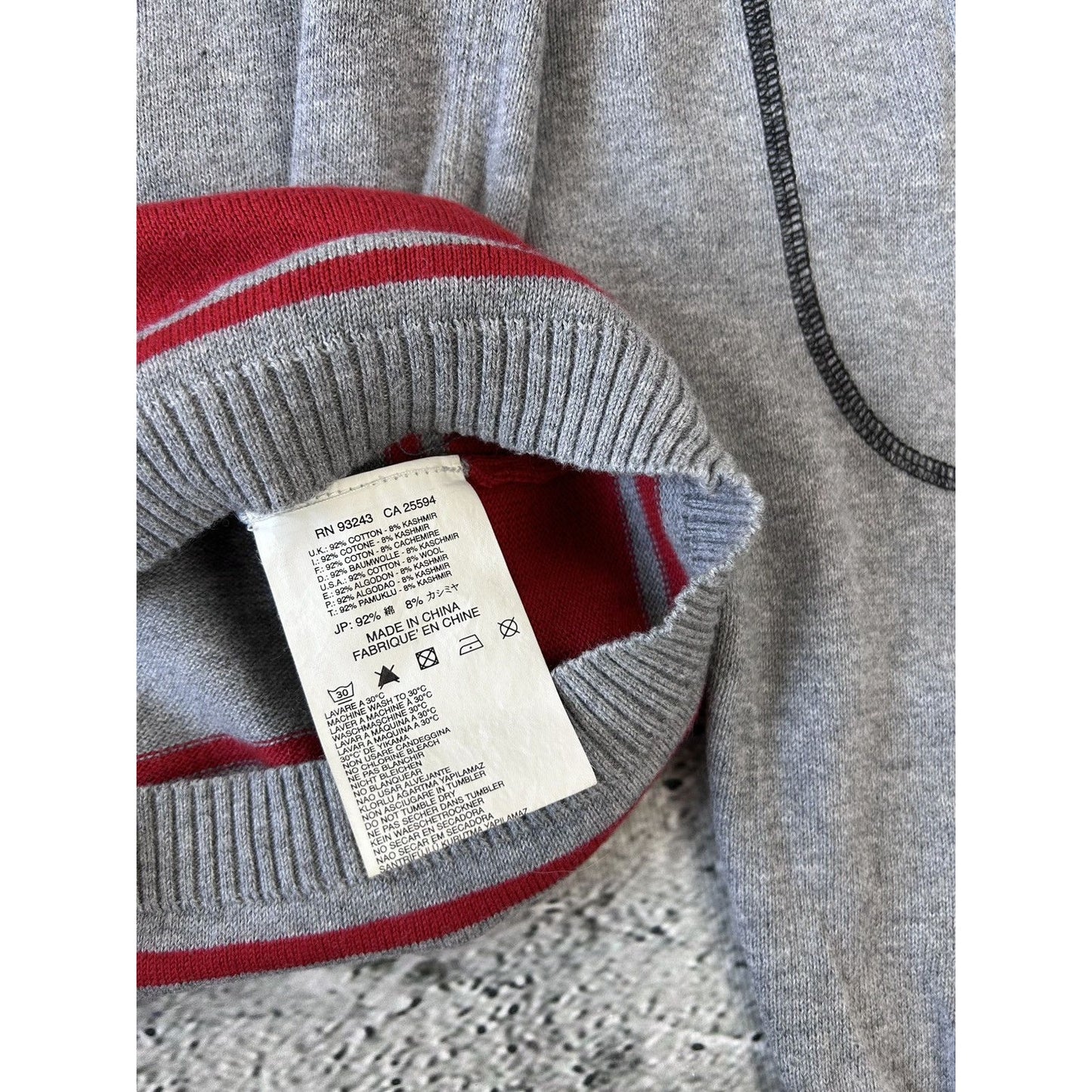 Diesel vintage sweater grey red Y2K big logo