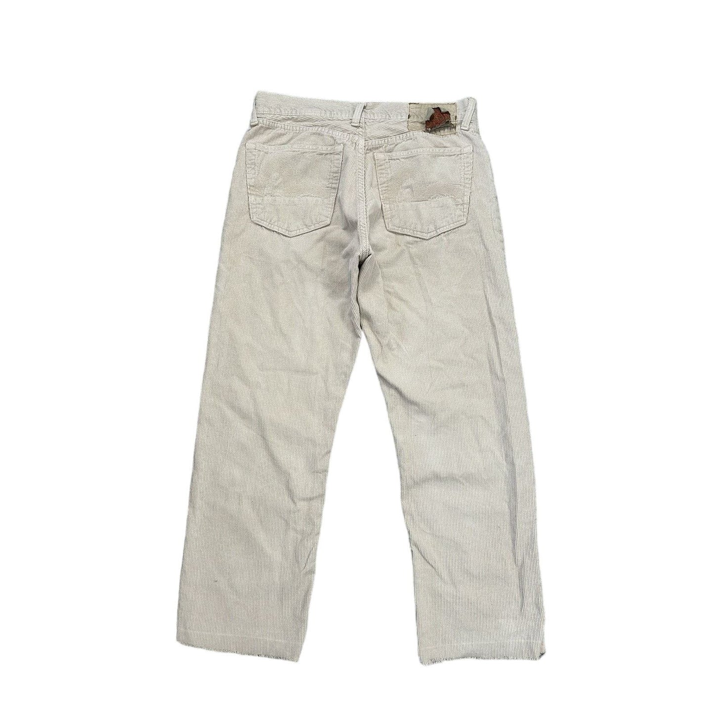 RARE! Evisu corduroy pants vintage cords beige seagulls
