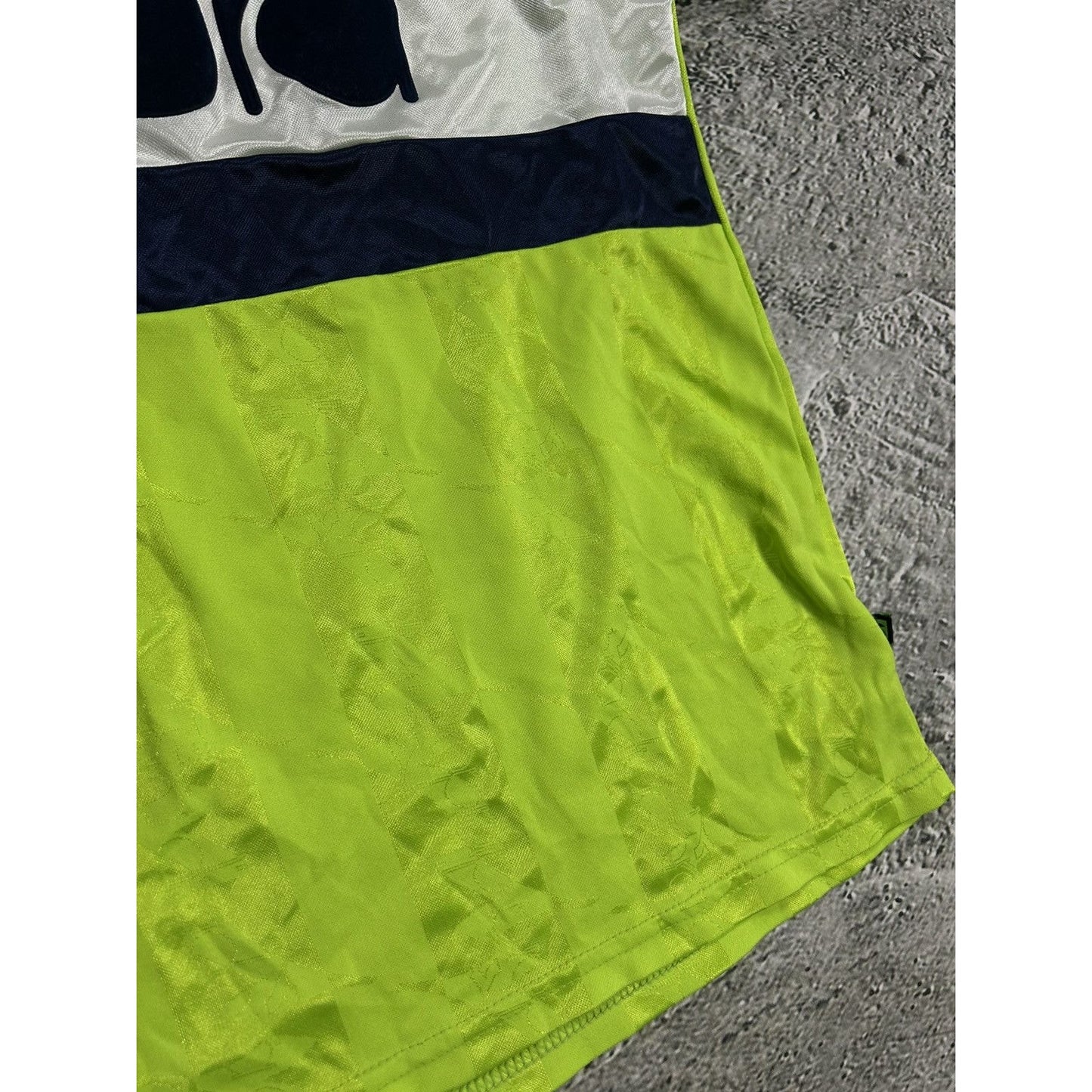 Diadora vintage Jersey neon green 90s big logo