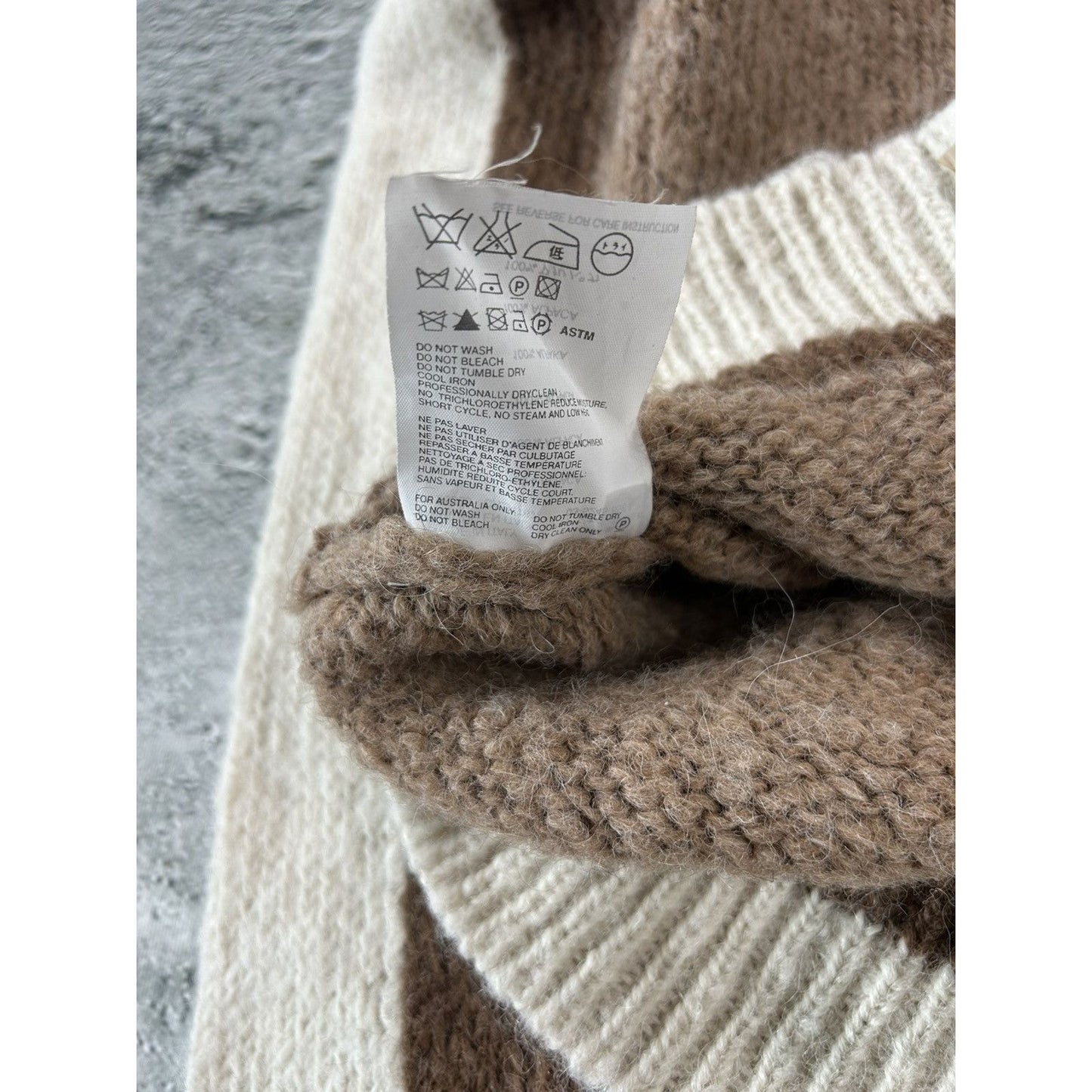 Prada Alpaca wool sweater zip turtleneck cardigan brown