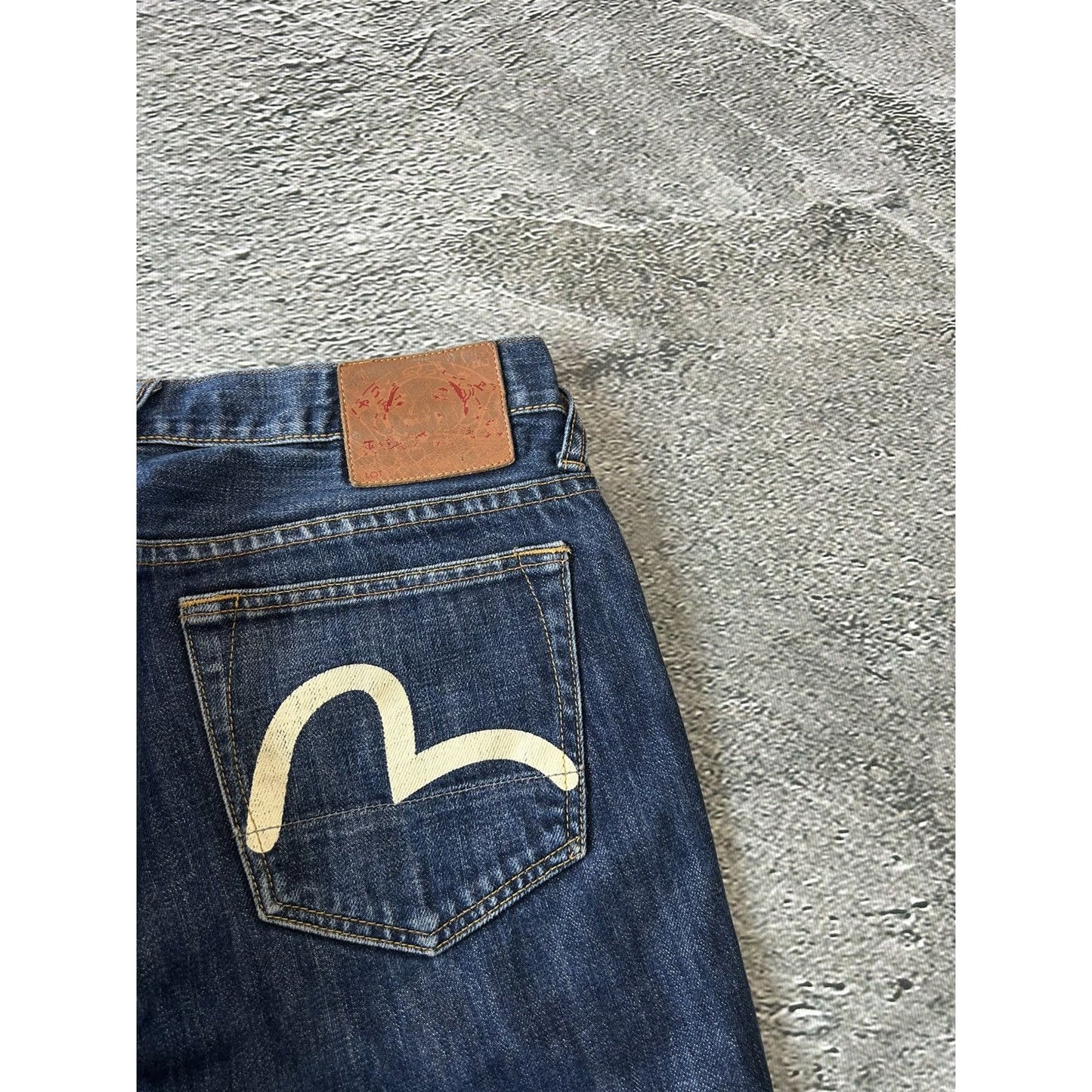 Evisu jeans vintage seagull logo denim pants blue Genes